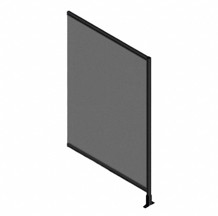 T-Slot Framing System Panel: Add-On, Black, 72 in H x 12 in W x 5 1/2 in D, Solid (MPN 48264). Key specifications — Finish: Anodized; Brand: FAZTEK; Panel Color: Clear; Panel Type: Solid; Color: Black; Material: Polycarbonate; Assembly: Unassembled; Manufacturer Part Number: 48264.