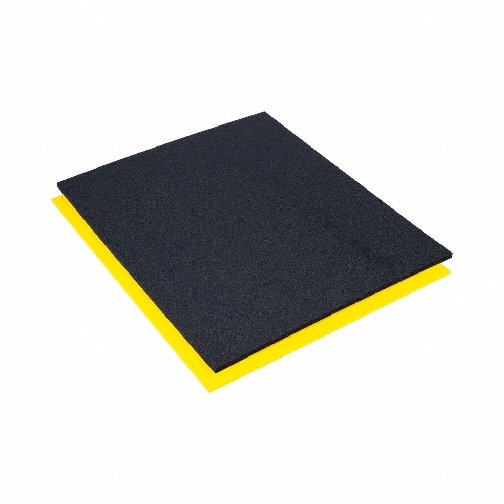 5S SHADOW FOAM, Black/Yellow, 12 3/4 in Overall Wd, Tool Box Foam ...
