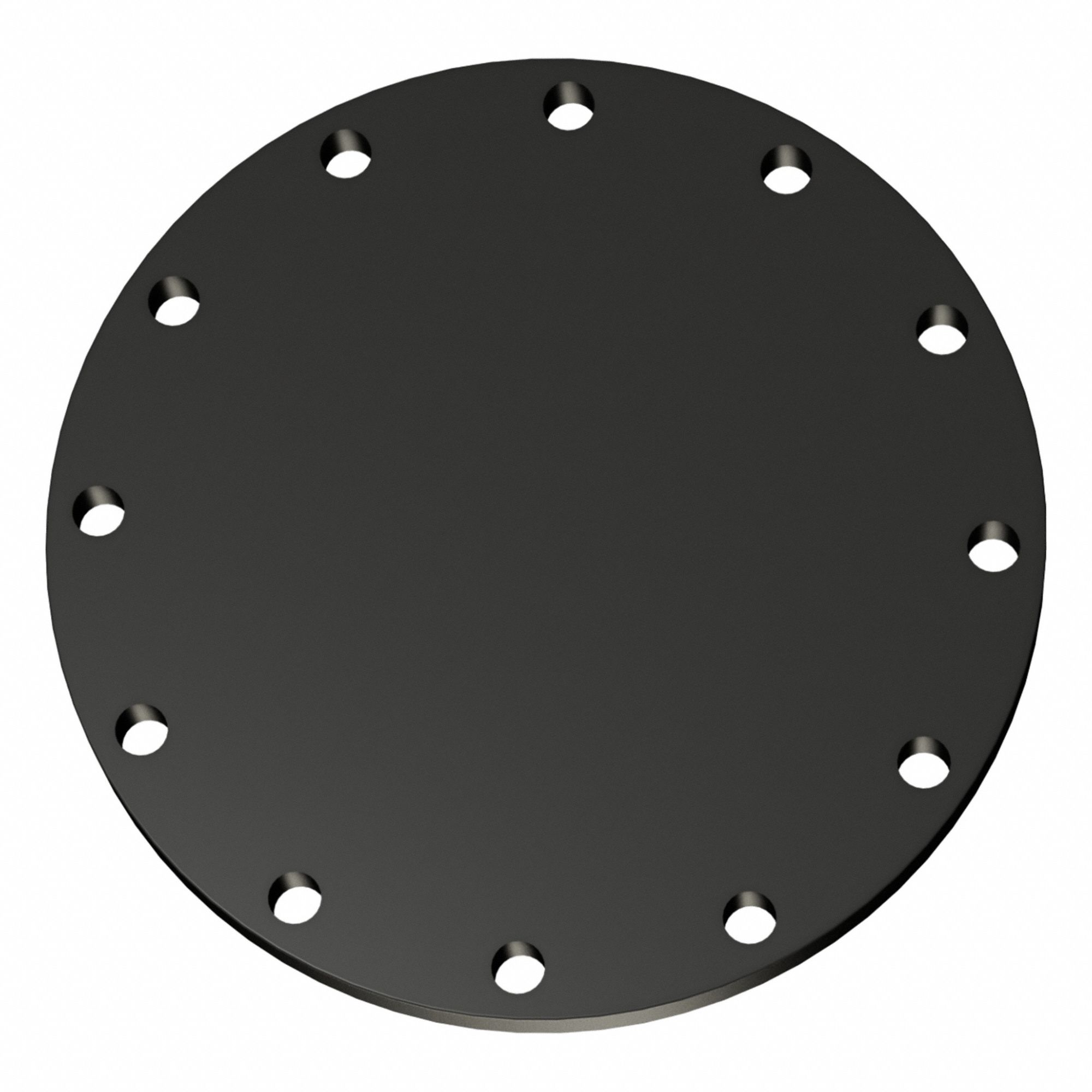 Blind Flange: Carbon Steel, Blind Flange, 12 in Pipe Size, Raised Face Blind Flange