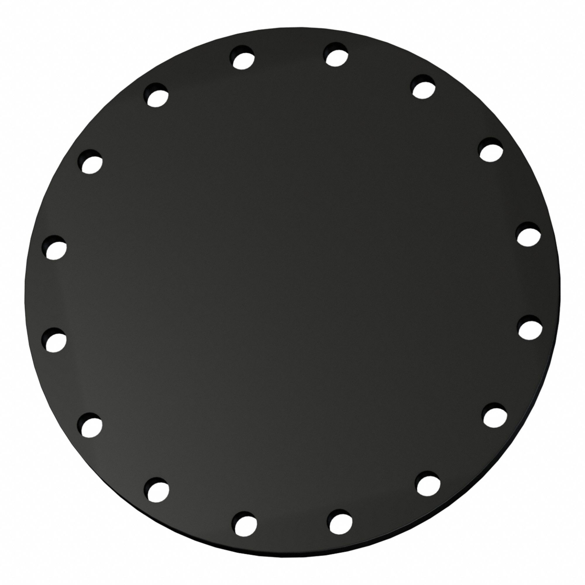Blind Flange: Carbon Steel, Blind Flange, 16 in Pipe Size, Flat Face Blind Flange