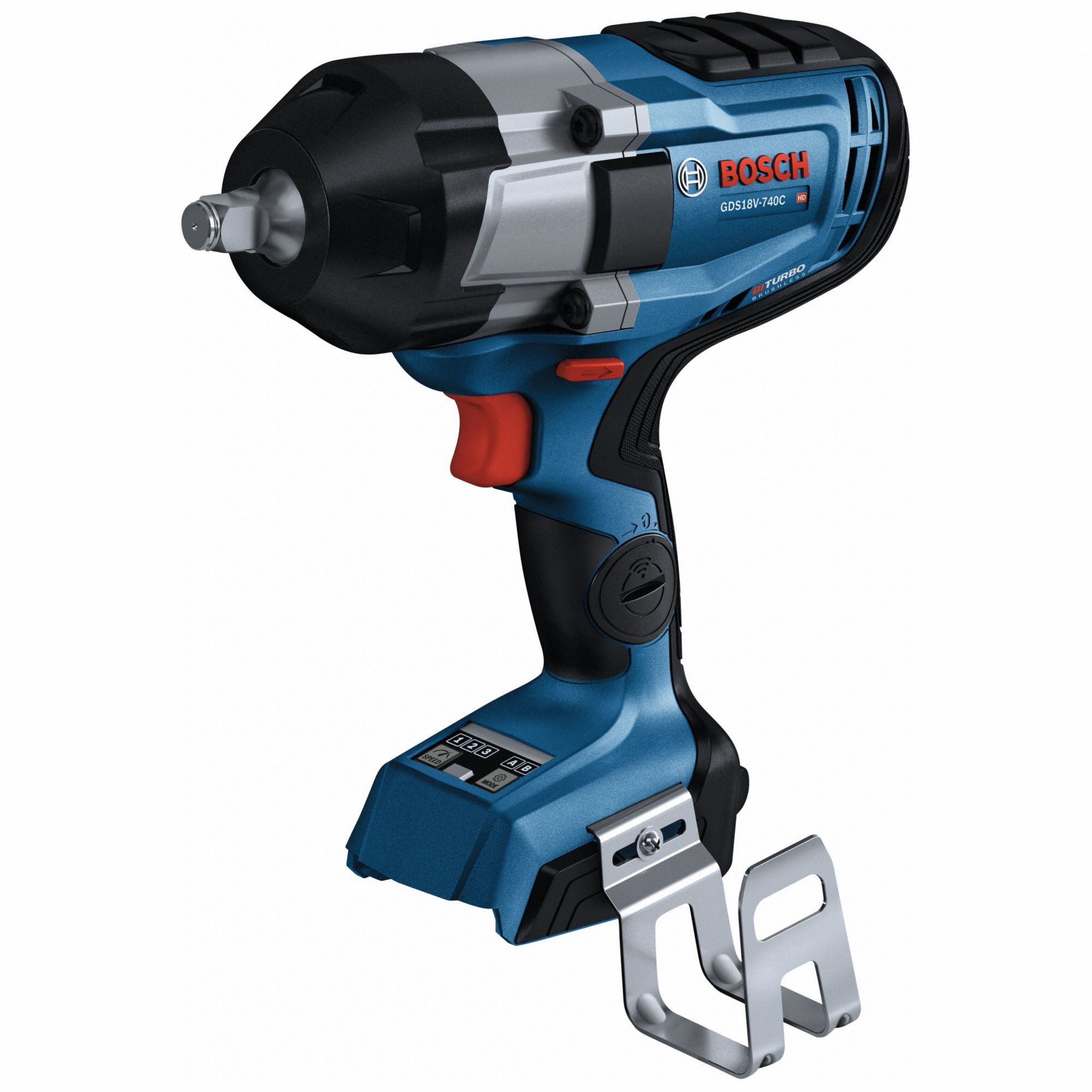 Impact Wrench: 1/2 in Drive Size, 740 ft-lb Fastening Torque, 1, 180 ft-lb Breakaway Torque