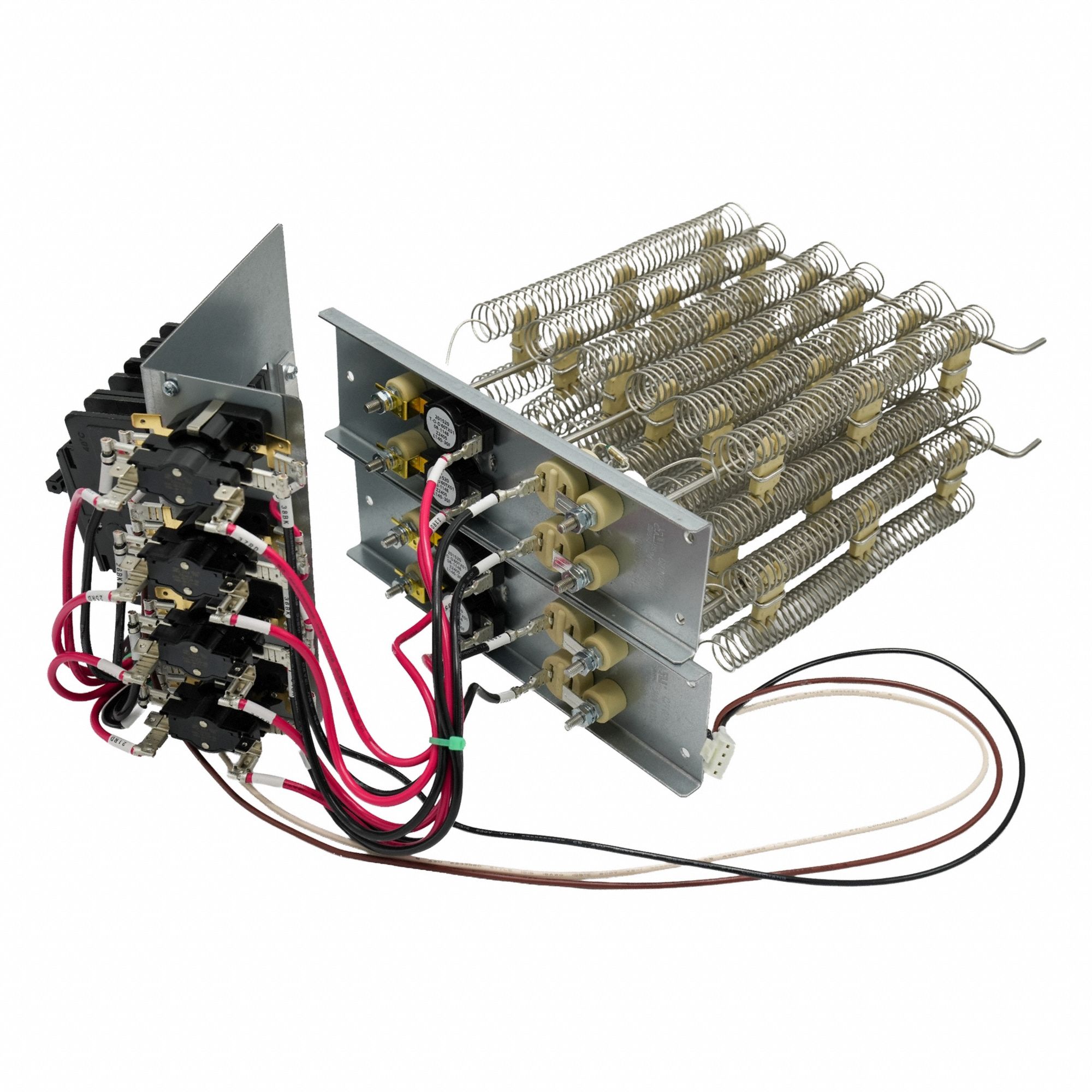 Electric Heater Kit: 15 kW, 208/230V AC, 1 Phase, Steel, High Temp Limit Included, 3.3/6.8 A