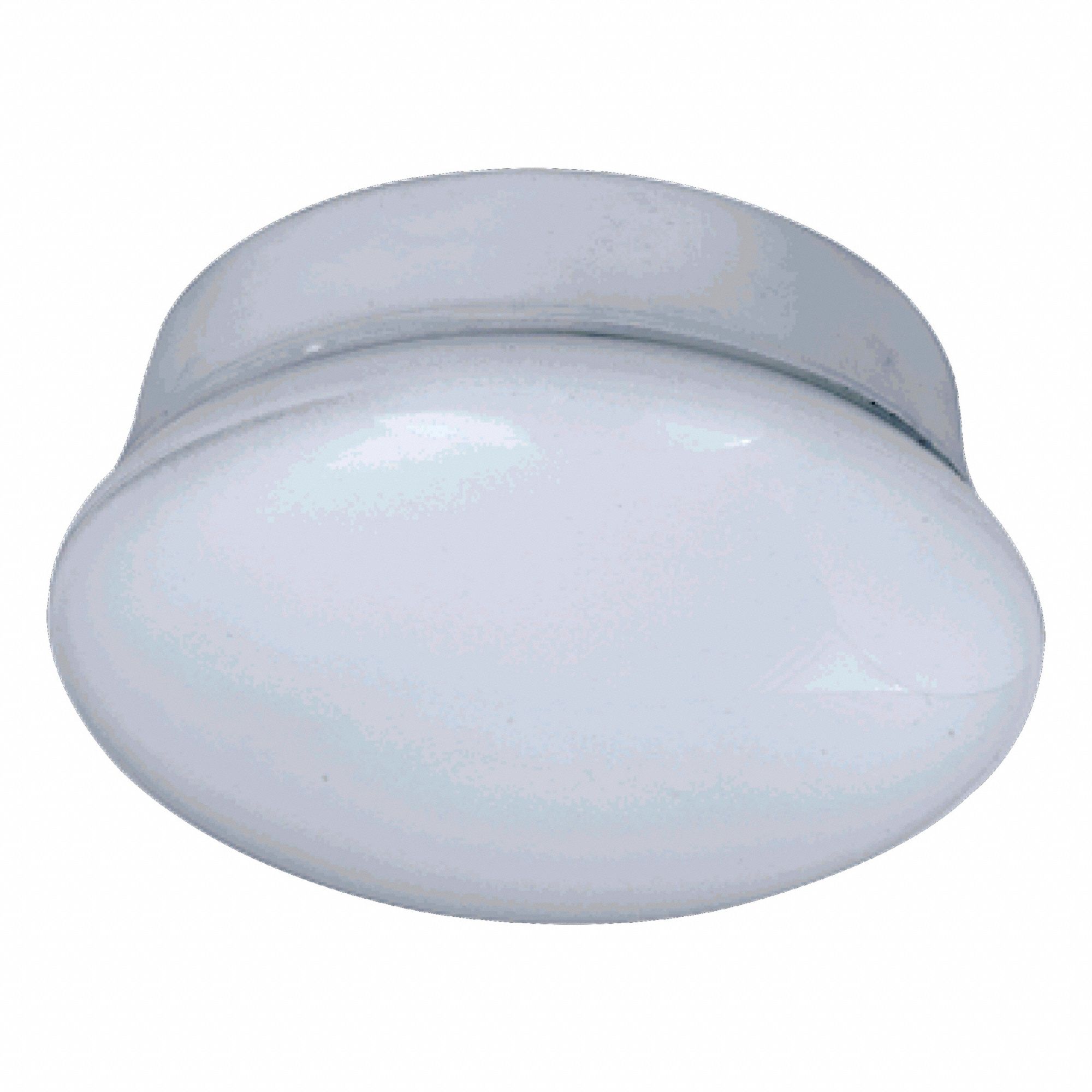 Spin Light: 7 in Dia, White, 1, 000 lm, 10.5 W, 3000K/4000K/5000K, Plastic, Acrylic Shade Lens