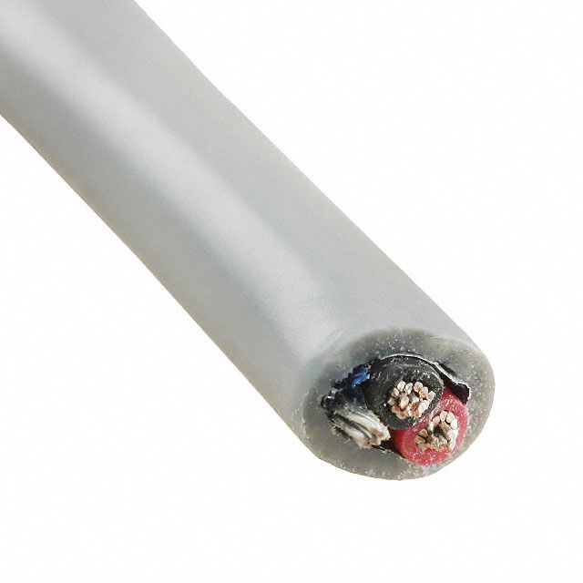 Power Limited Cable: 1, 000 ft Cable Lg, 16 Strands, 18 AWG, Commercial, Comm Cable, PVC, Gray