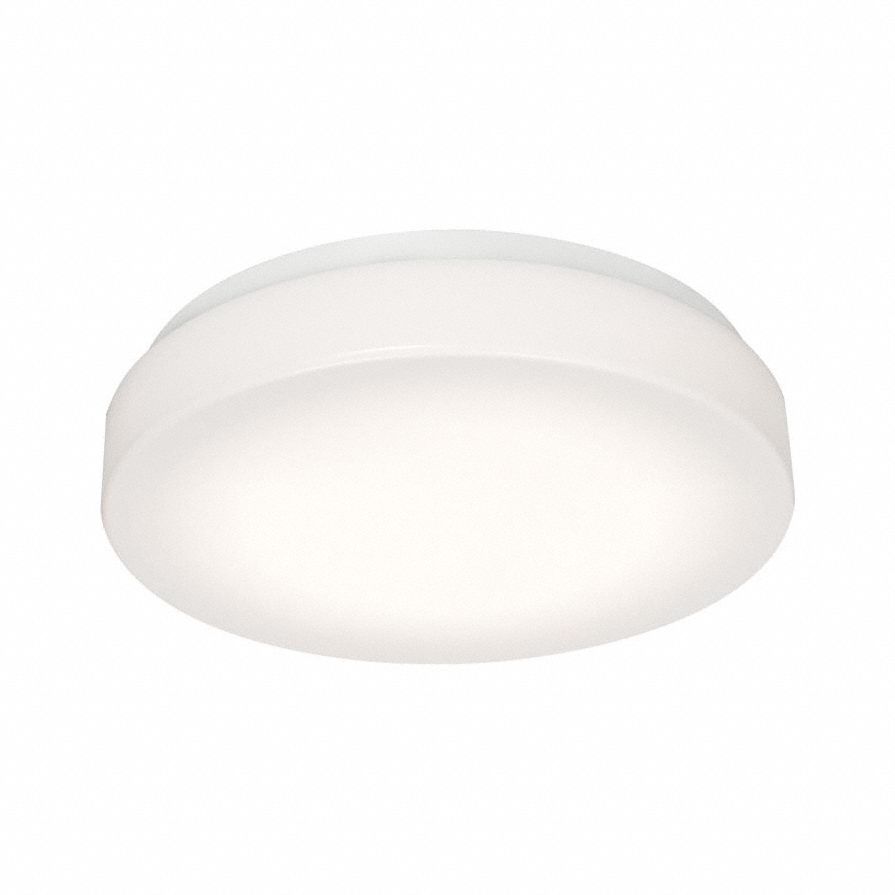 Flush Mount: 14 in Dia, White, 4 3/8 in Ht, 2,700 lm, 2700K/3000K/3500K/4000K/5000K, 34 W, C2F (MPN C2F14L5AJUDWH). Key specifications — Voltage: 120 to 277V AC; Brand: AFX INC.; For Bulb Type: Integrated LED; Includes Bulb: Yes; Color Temperature: 2700K; Housing Finish/Color (Broad): White.