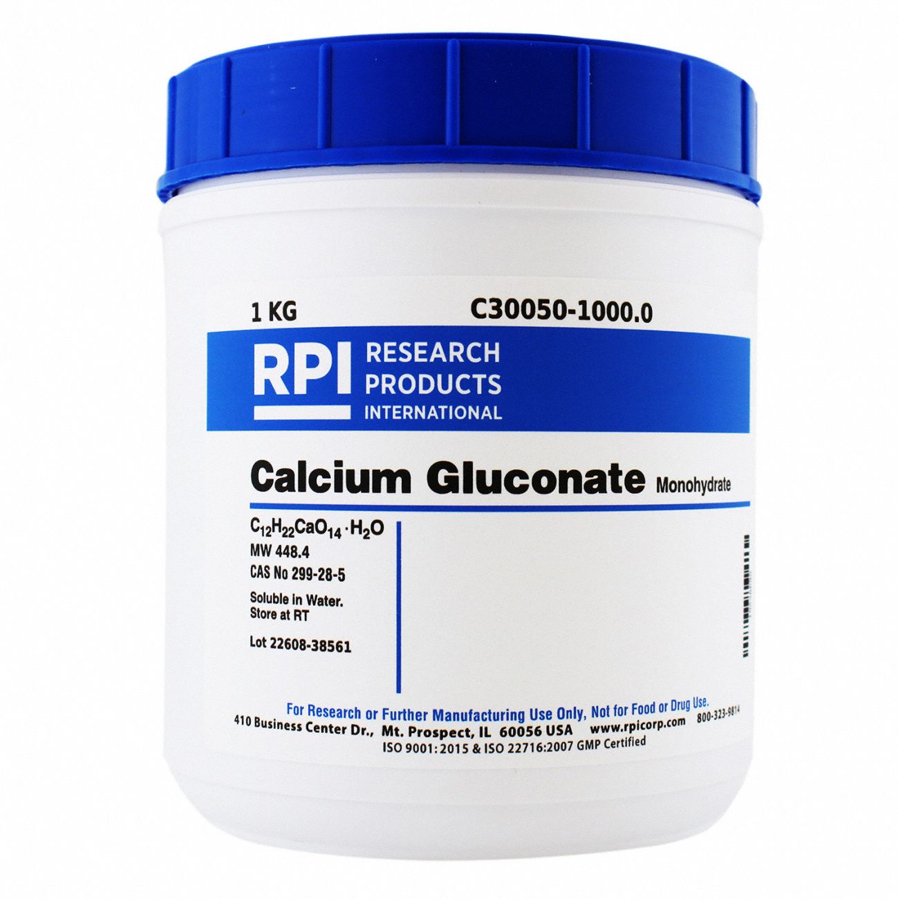 Calcium Gluconate, Monohydrate, 1kg