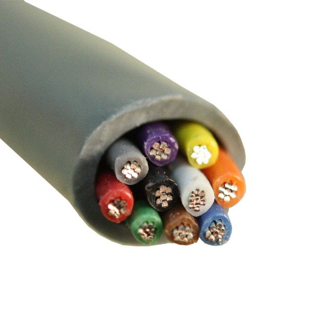 Communication Cable: 1, 000 ft Cable Lg, 7 Strands, 22 AWG, Commercial, Comm Cable, S-R PVC