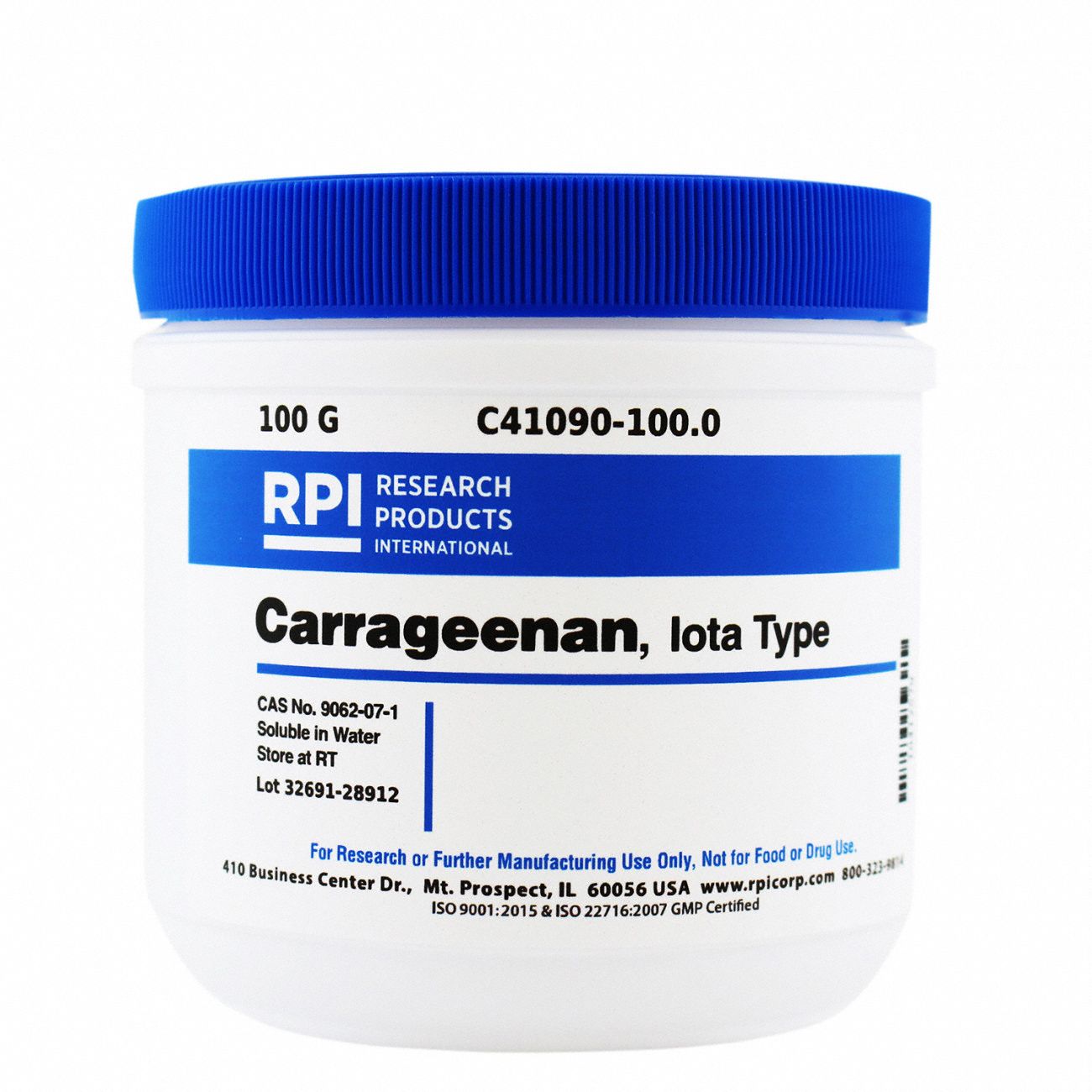 Carrageenan - Iota Type: Lab, 100 g, 9062-07-01, Reagent, Semi-Solid, 18 mo Shelf Life, 1