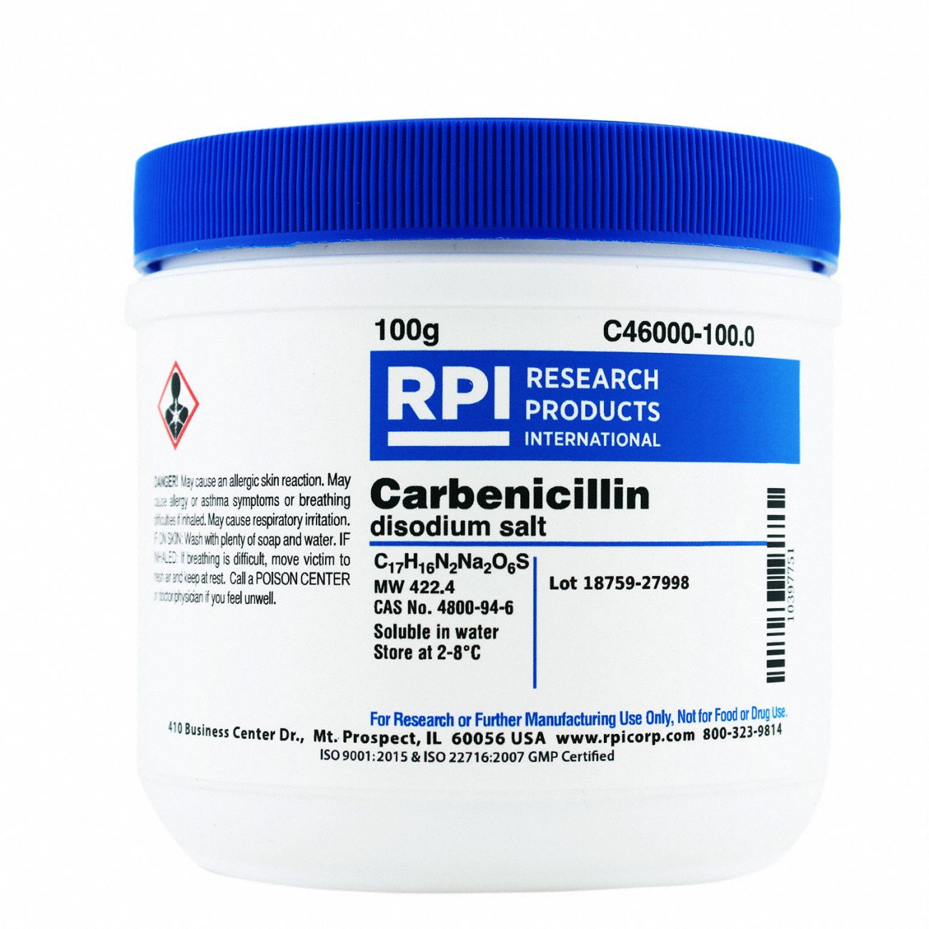 Carbenicillin,  Disodium Salt, 100g