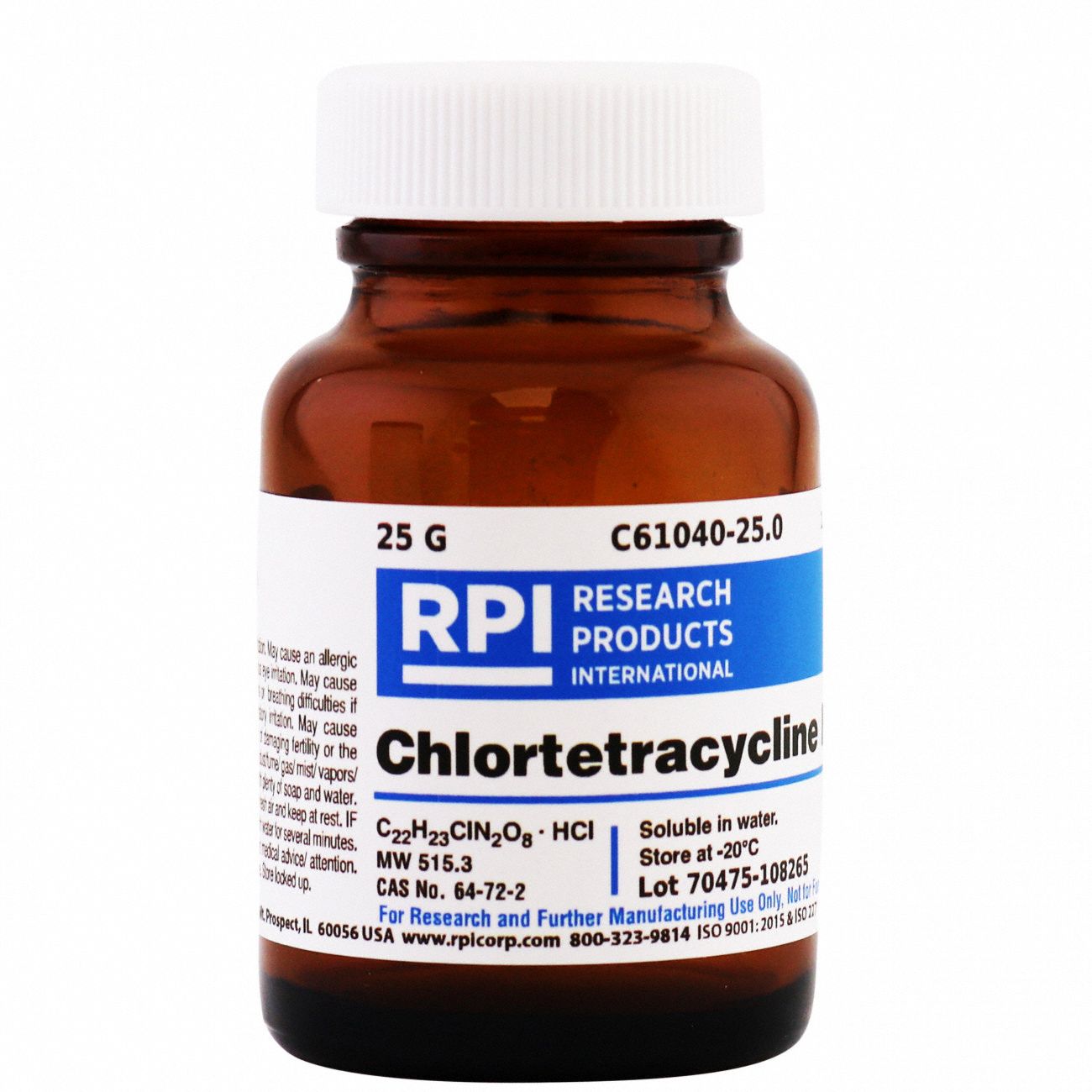 Chlortetracycline Hydrochloride, 25g