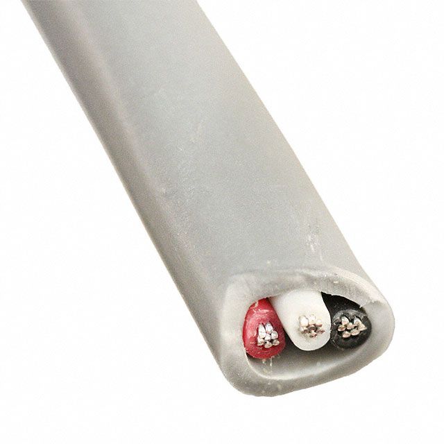 Communication Cable: 1, 000 ft Cable Lg, 7 Strands, 20 AWG, Commercial, Comm Cable, PVC, Gray