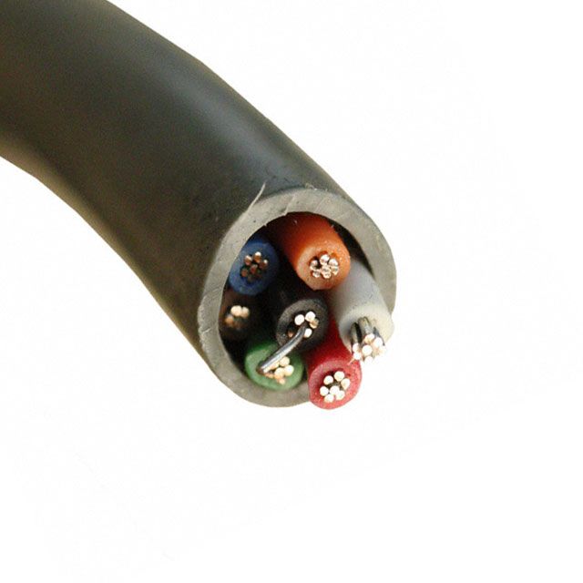 Communication Cable: 1, 000 ft Cable Lg, 7 Strands, 20 AWG, Commercial, Comm Cable, PVC, Gray