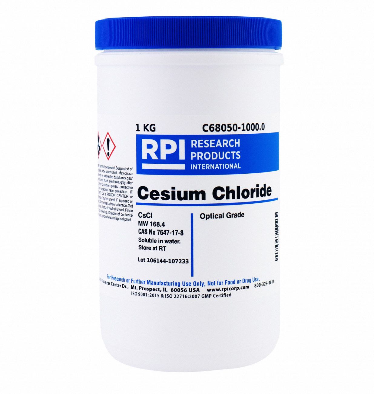 RPI, 1 kg Container Size, Powder, Cesium Chloride Optical Grade