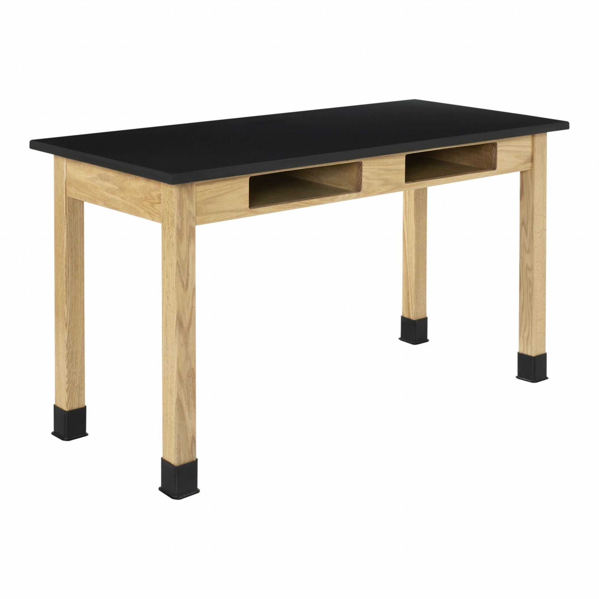 Compartment Table: 24 in Overall Wd, 30 in Overall Ht, 4 1/2 ft Overall Lg, Epoxy, Oak, Wood, Oak
