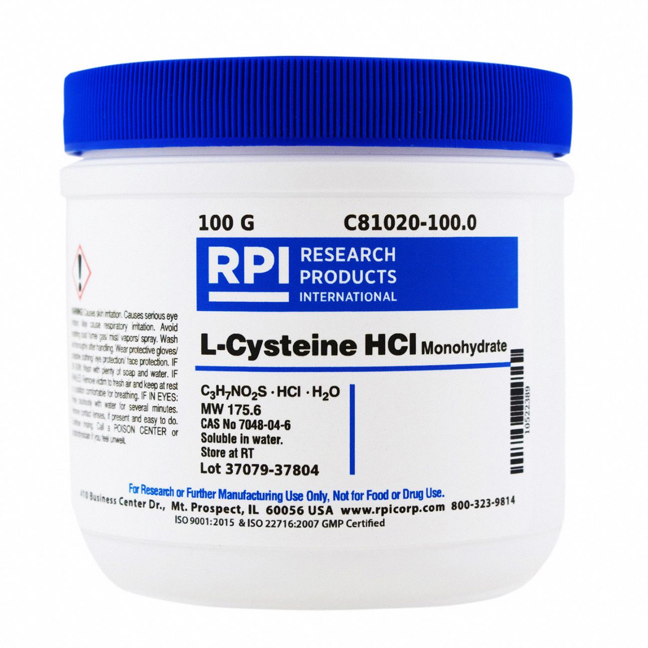 L-Cysteine HCL,  Monohydrate, 100g