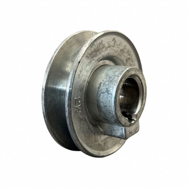 V-Belt Pulley: 1 Groove, 2.5 in OD, Fixed Bore, 5/8 in Bore, For 4L/A Belt Section, Zinc