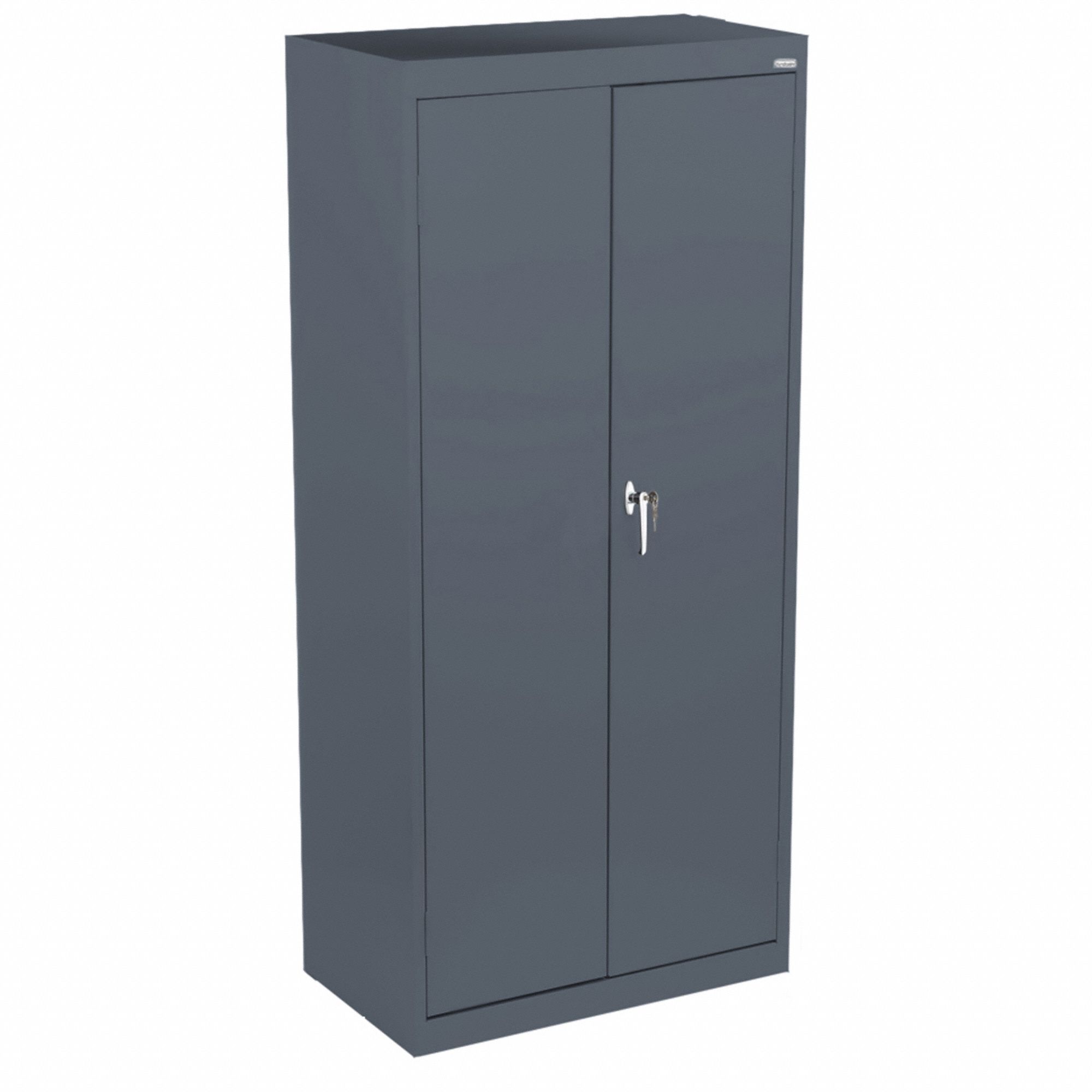 Storage Cabinet: 36 in x 18 in x 72 in, Swing  Handle & Keyed, 24 ga Panel Thick, Frame