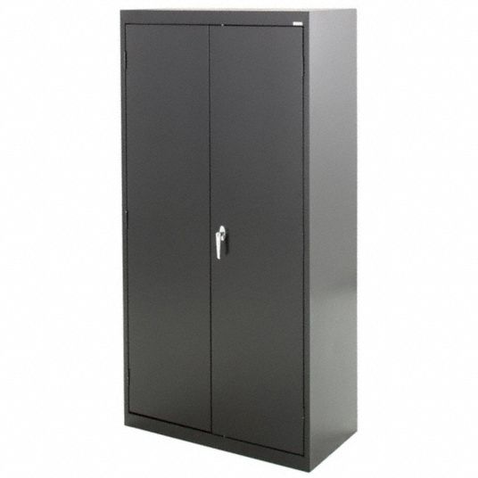 APPROVED VENDOR Storage Cabinet: 36 in x 24 in x 72 in, 4 Shelves, Swing  Handle & Keyed, 24 ga Panel