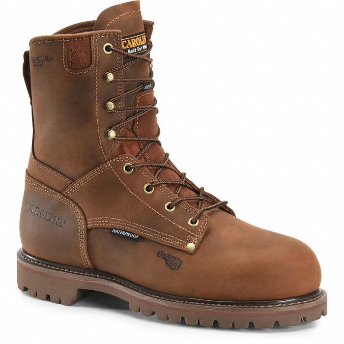 8-Inch Work Boot: Men's, Size 10 1/2, EEE, Brown, Composite Toe Cap, Removable Insole