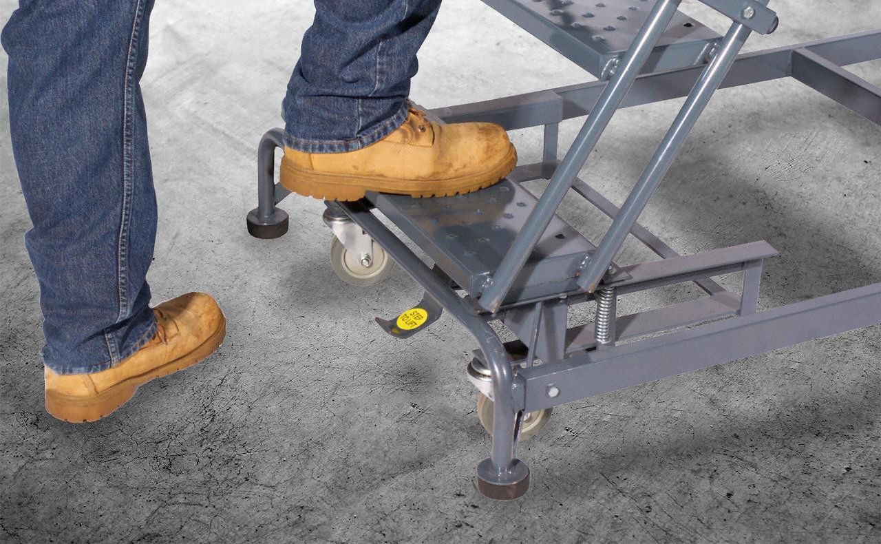 BALLYMORE, No Locking Mechanism, No Handrails, Rolling Ladder,Steel,110 ...