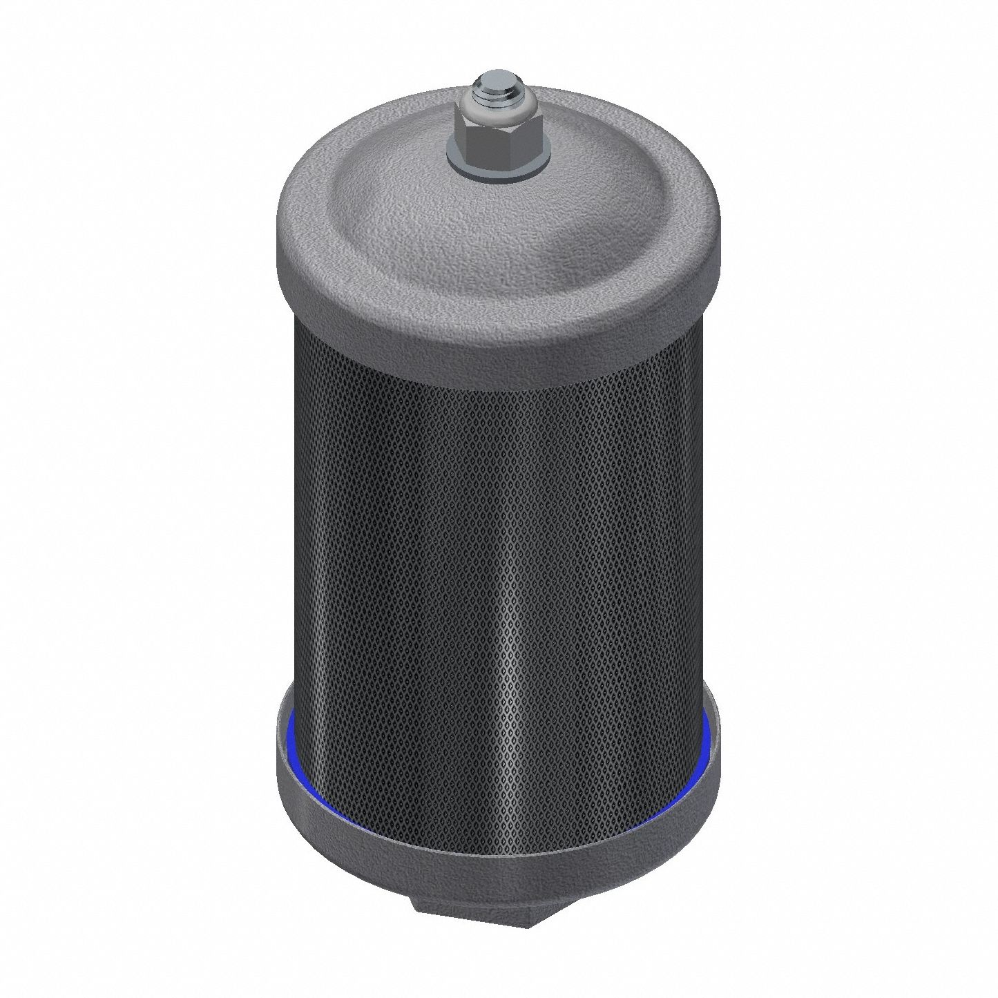 Discharge Silencer: 1 in FPT, 1 15/16 in Hex Size, Cast Aluminum, Polyester, 30 dBA NRR