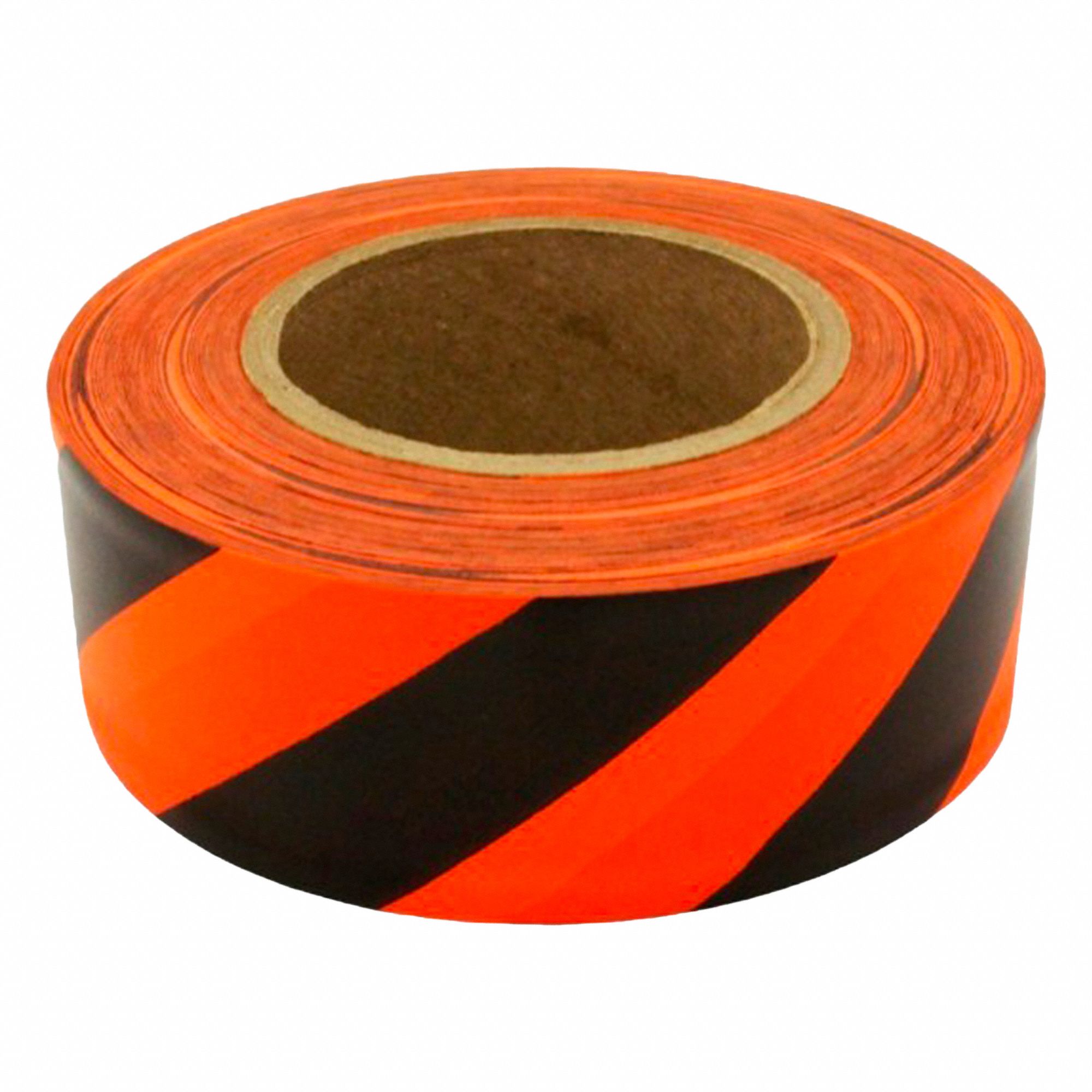 FLAGGING TAPE,125 FT L,BLACK/ORANGE,PK10