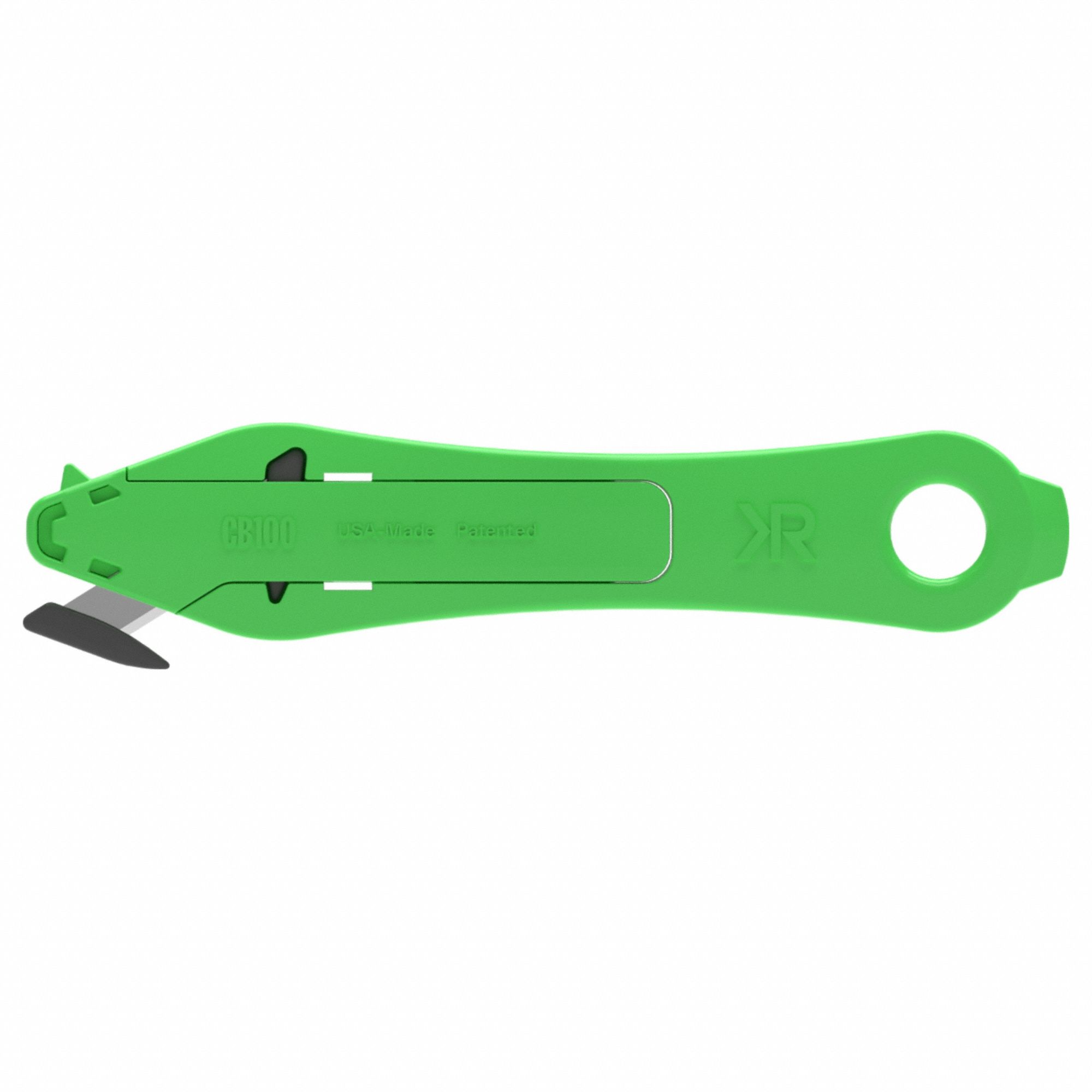 Hook Cutter: 7 7/8 in Overall Lg, Contoured Handle, Textured, Steel, Green
