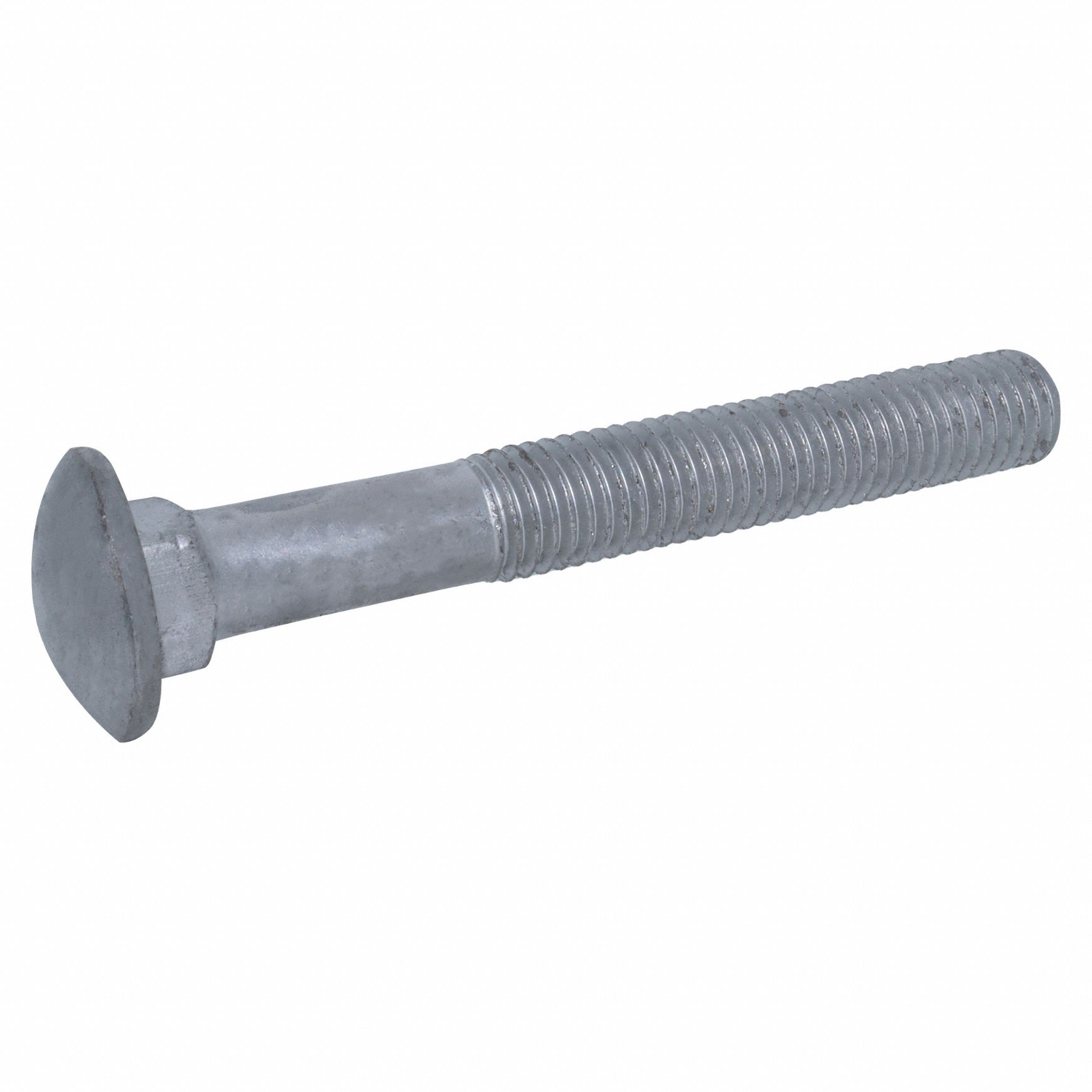 Carriage Bolt: Square Neck, 1/2"-13 Thread Size, 10 in lg, Steel, Grade 2, 5 PK