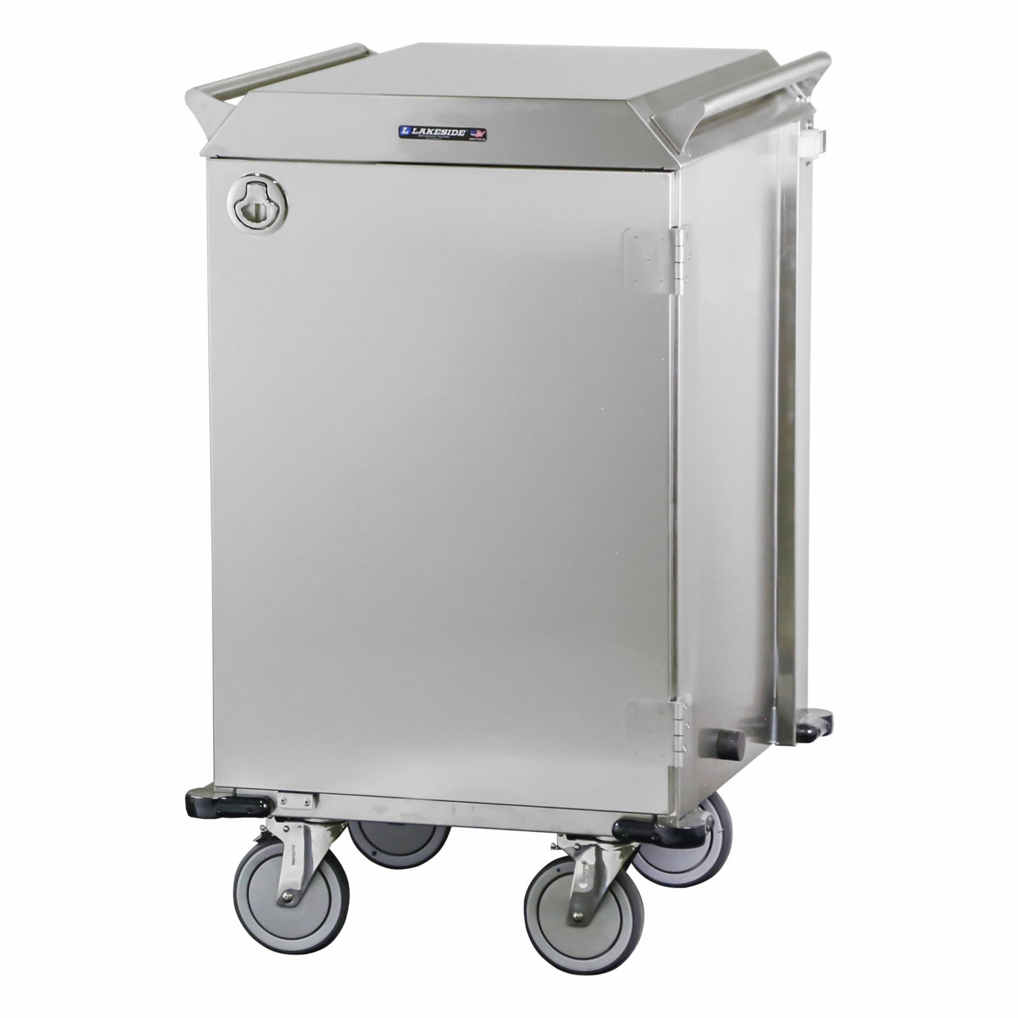 Surgical Case Cart: Stainless Steel, (4) Swivel, 0 Drawers, 1 Shelves