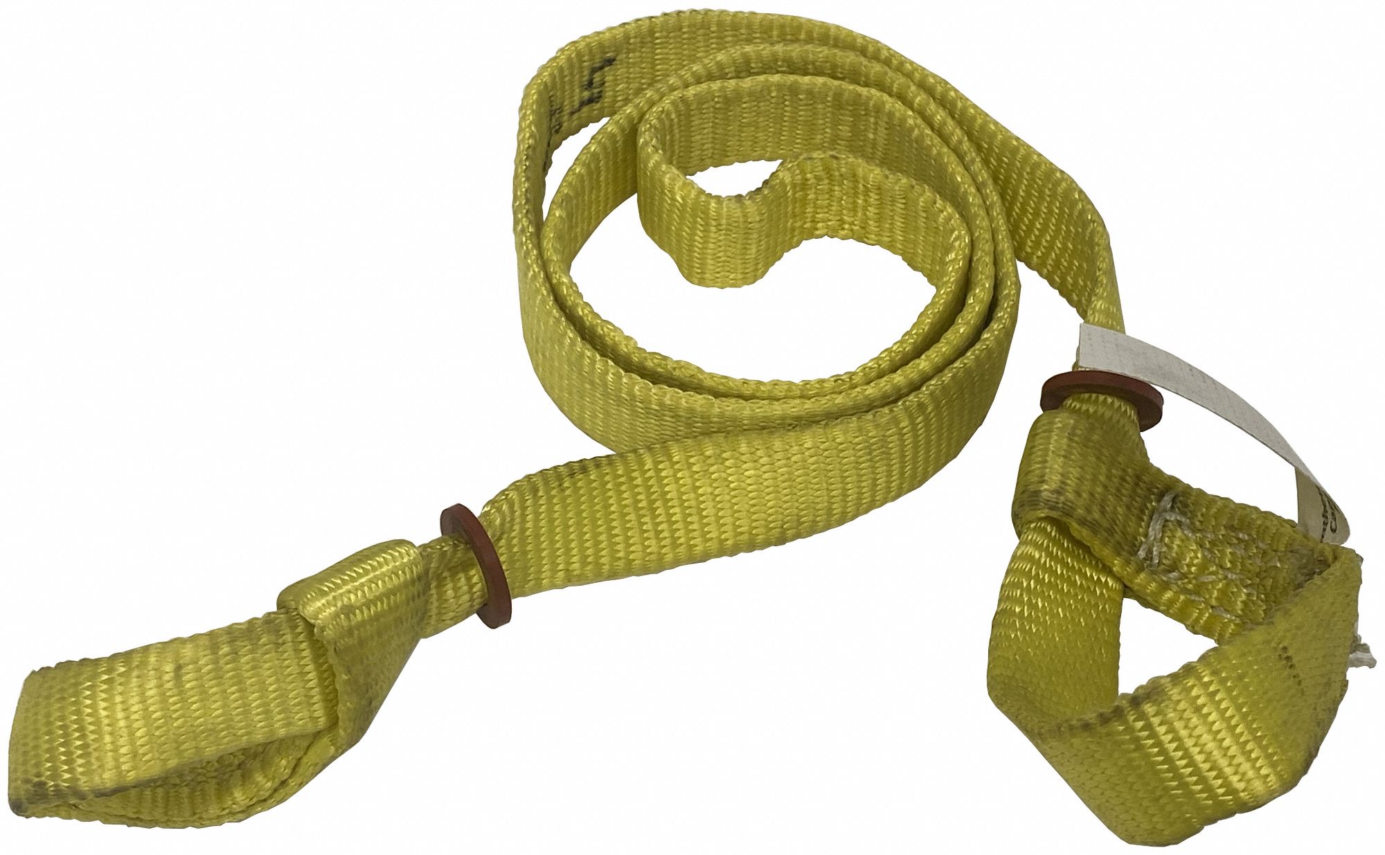 WEB SLING, TYPE 3, FLAT EYE AND EYE, HEAVY LIFT, VERTICAL, CAP 2800 LB, 1-PLY, YLW, 48 X 1 IN, NYLON