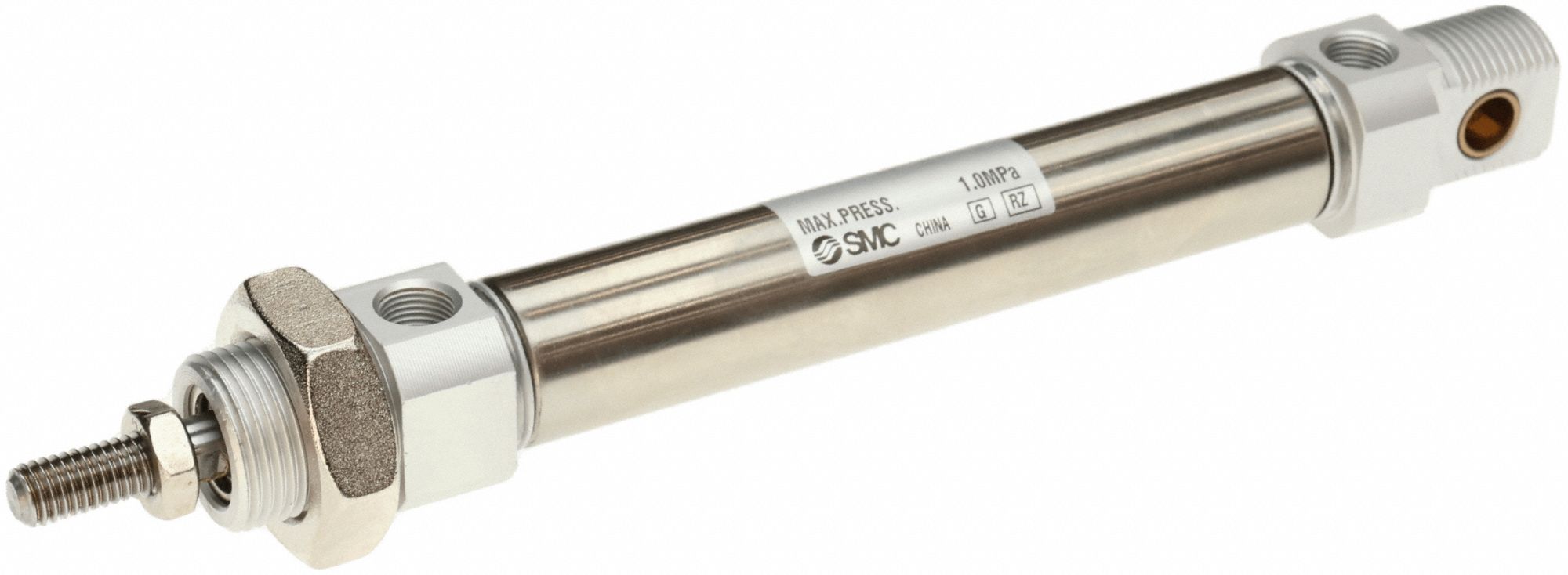 Round Body Cylinder: 20 mm Bore, 80 mm Stroke, Non-Repairable, Stainless Steel, Magnetic Piston
