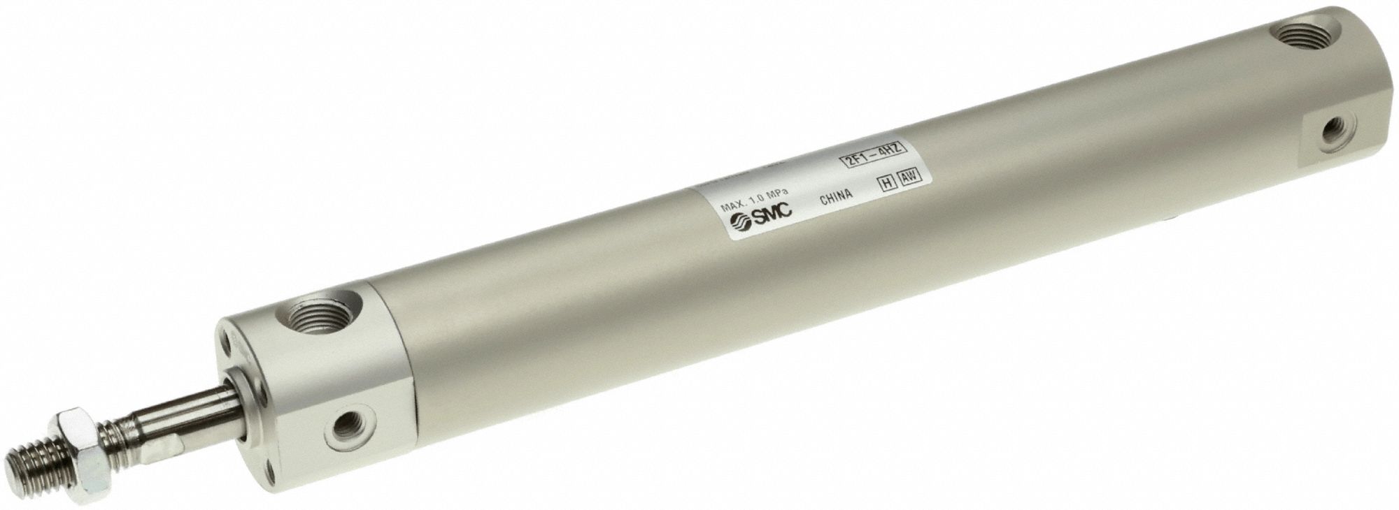 Round Body Cylinder: 20 mm Bore, 125 mm Stroke, Non-Repairable, Aluminum, Basic Mounting