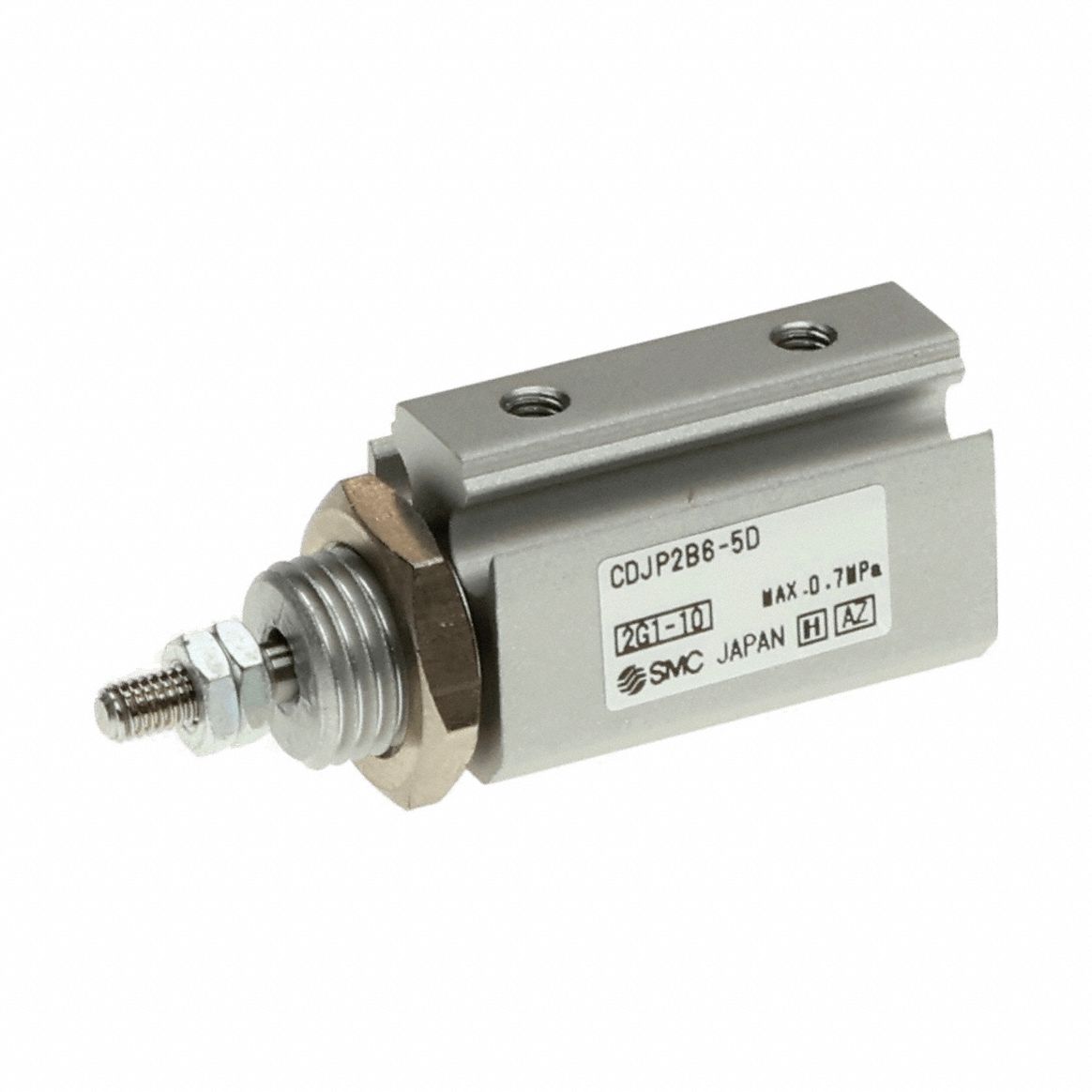 Round Body Cylinder: 6 mm Bore, 5 mm Stroke, Non-Repairable, Aluminum, Basic Mounting