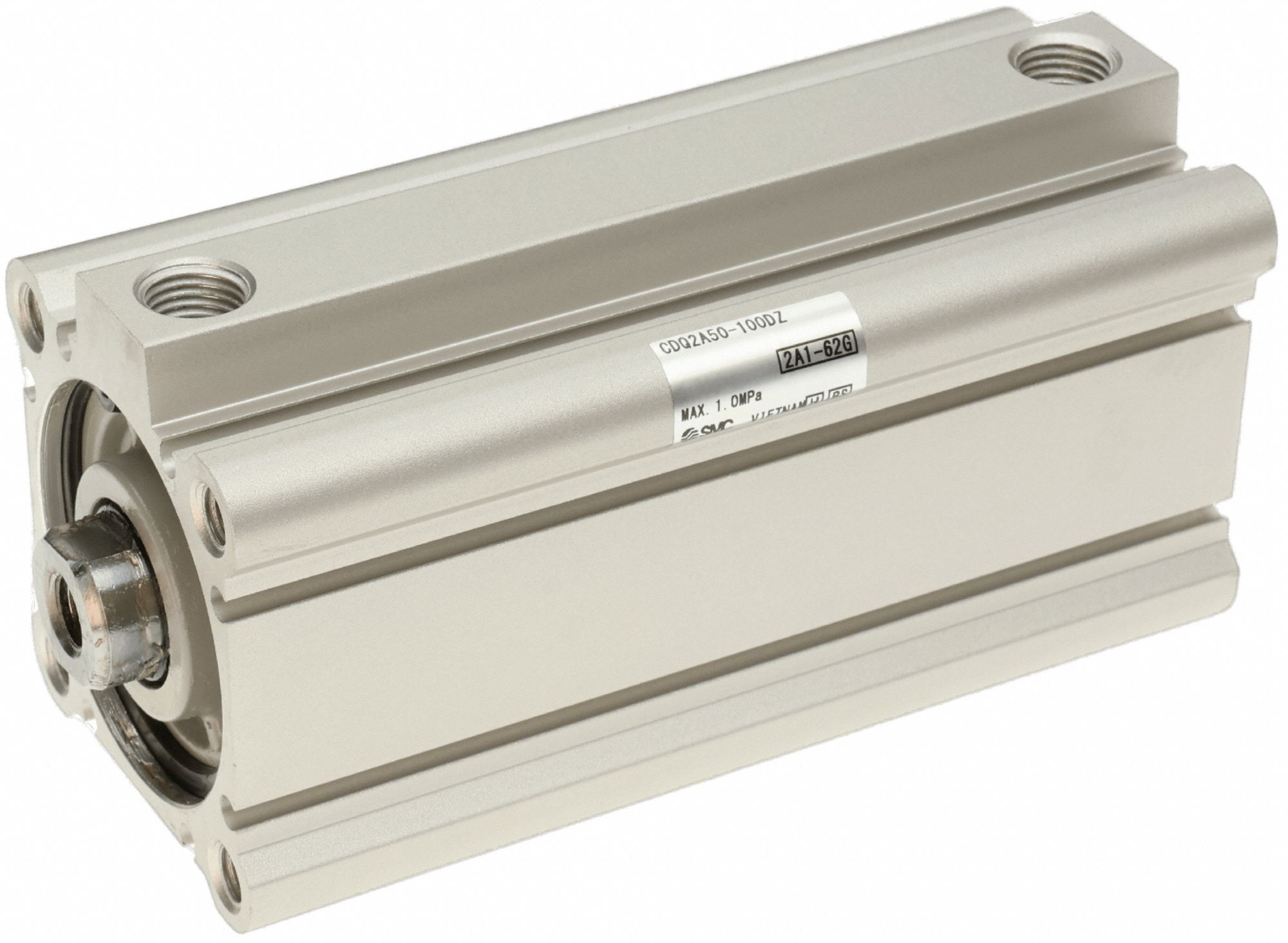 Compact Cylinder: 50 mm Bore Dia, 125 mm Stroke Lg, Tapped Hole Mounting, Aluminum, 1/4 in NPT