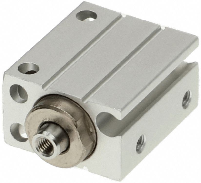 Compact Cylinder: 8 mm Bore Dia, 4 mm Stroke Lg, Free Mounting, Aluminum, Magnetic Piston, CUJ