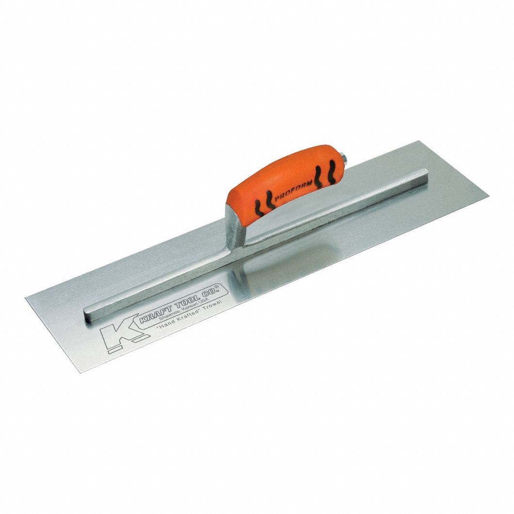 Cement Trowel: Blade Material Carbon Steel, Blade Shape Square, 4 in Blade Wd