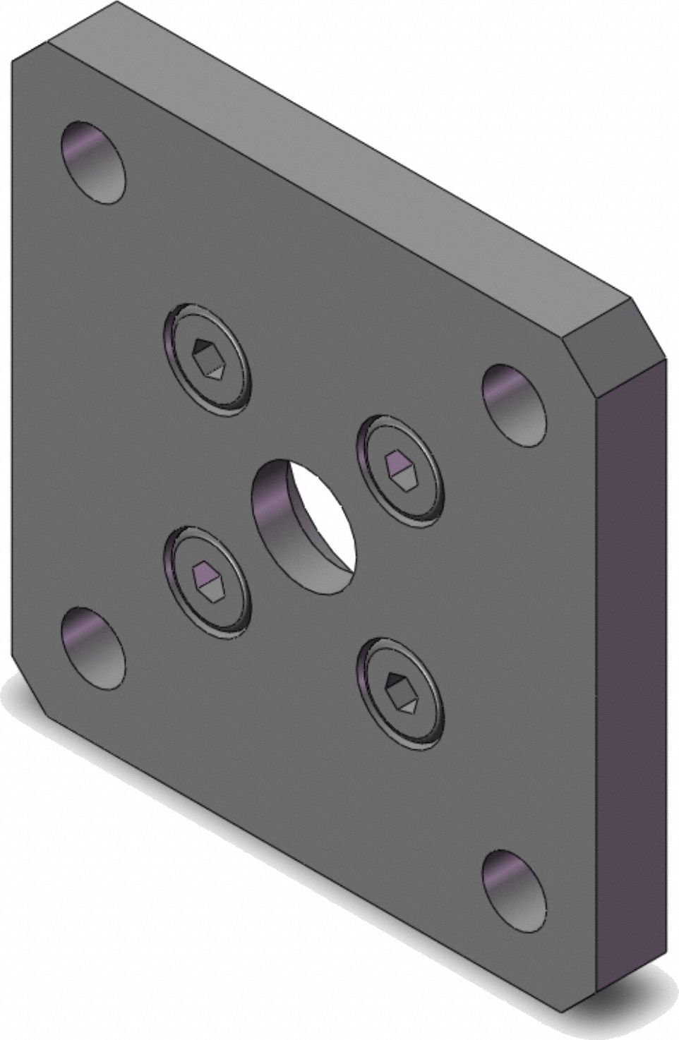 Mounting Bracket: Flange/Foot Mount Type, Fits 20 mm Bore Dia, Stainless Steel, CG-F020SUS
