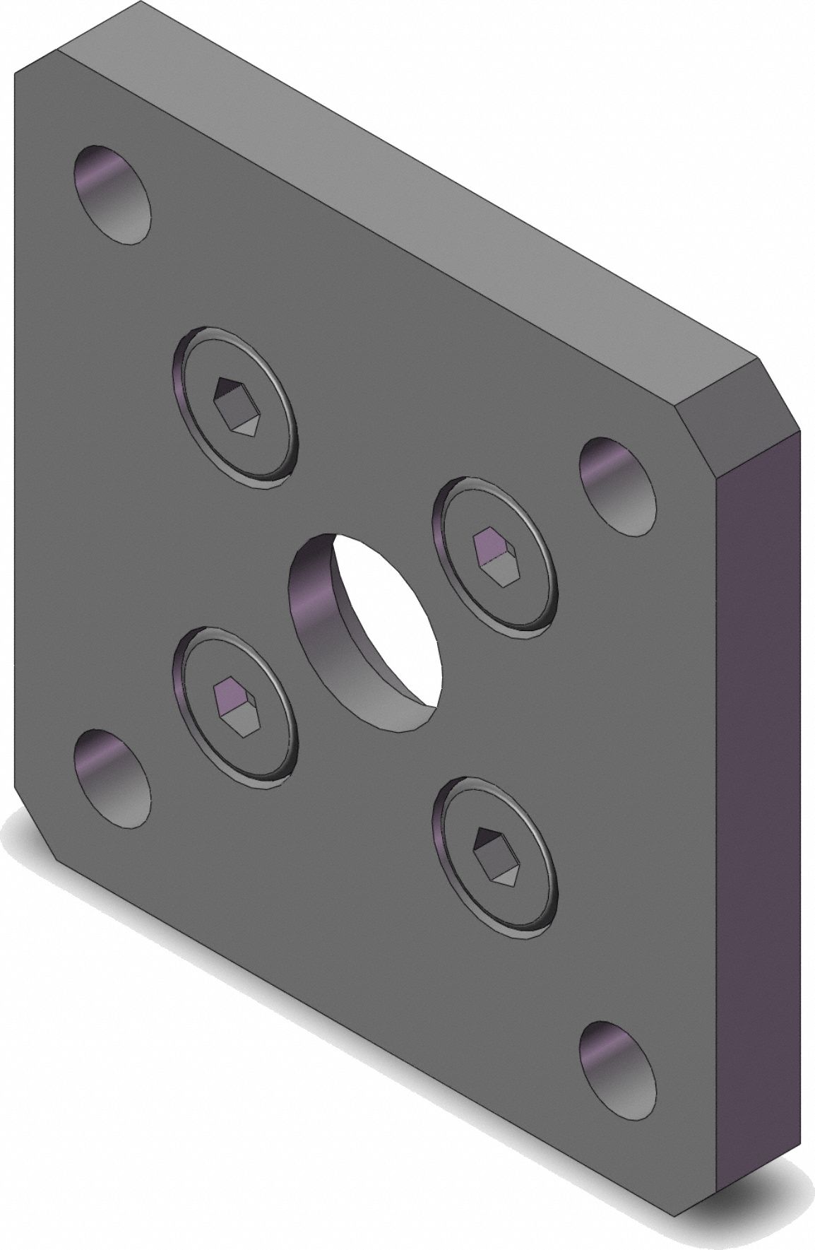 Mounting Bracket: Flange/Foot Mount Type, Fits 25 mm Bore Dia, Stainless Steel, CG-F025SUS