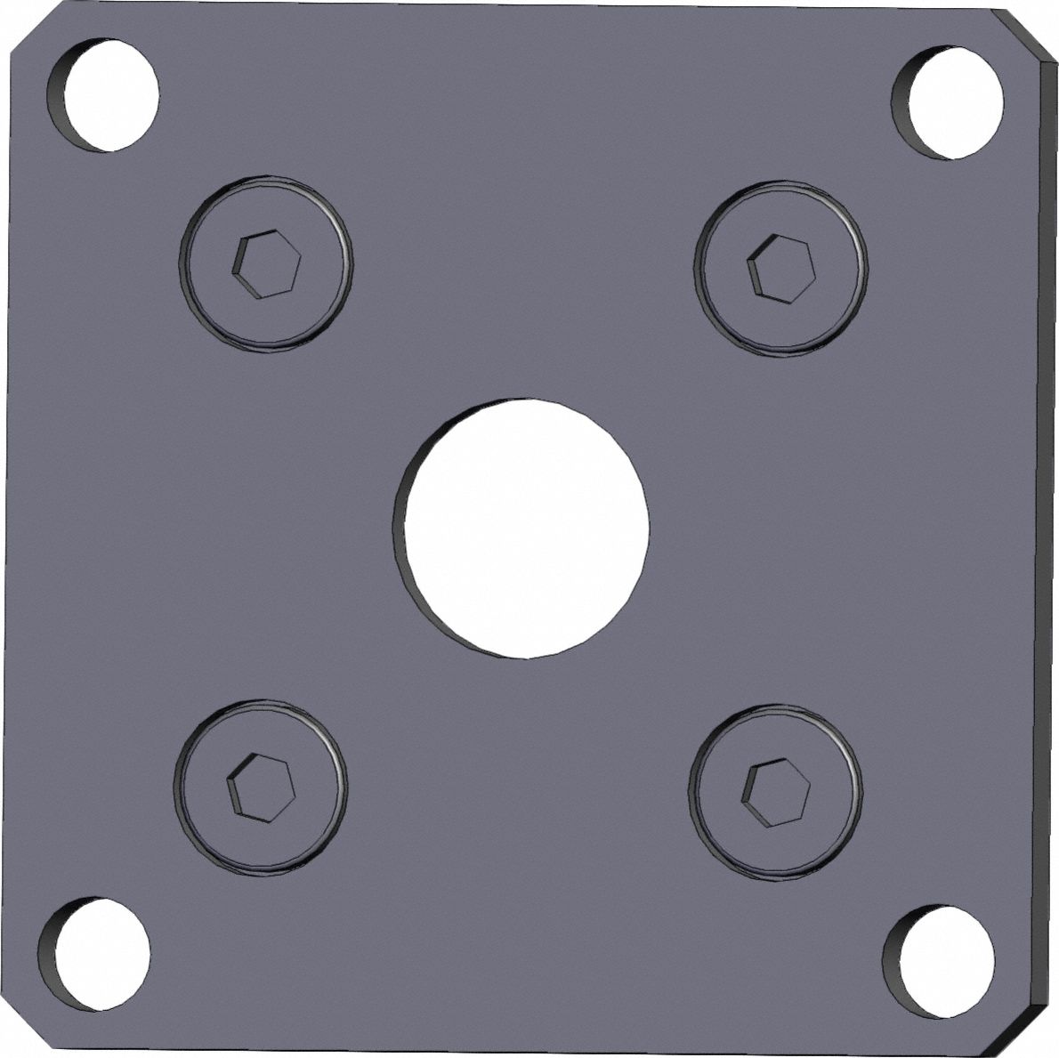 Mounting Bracket: Flange/Foot Mount Type, Fits 80 mm Bore Dia, Stainless Steel, CG-F080SUS