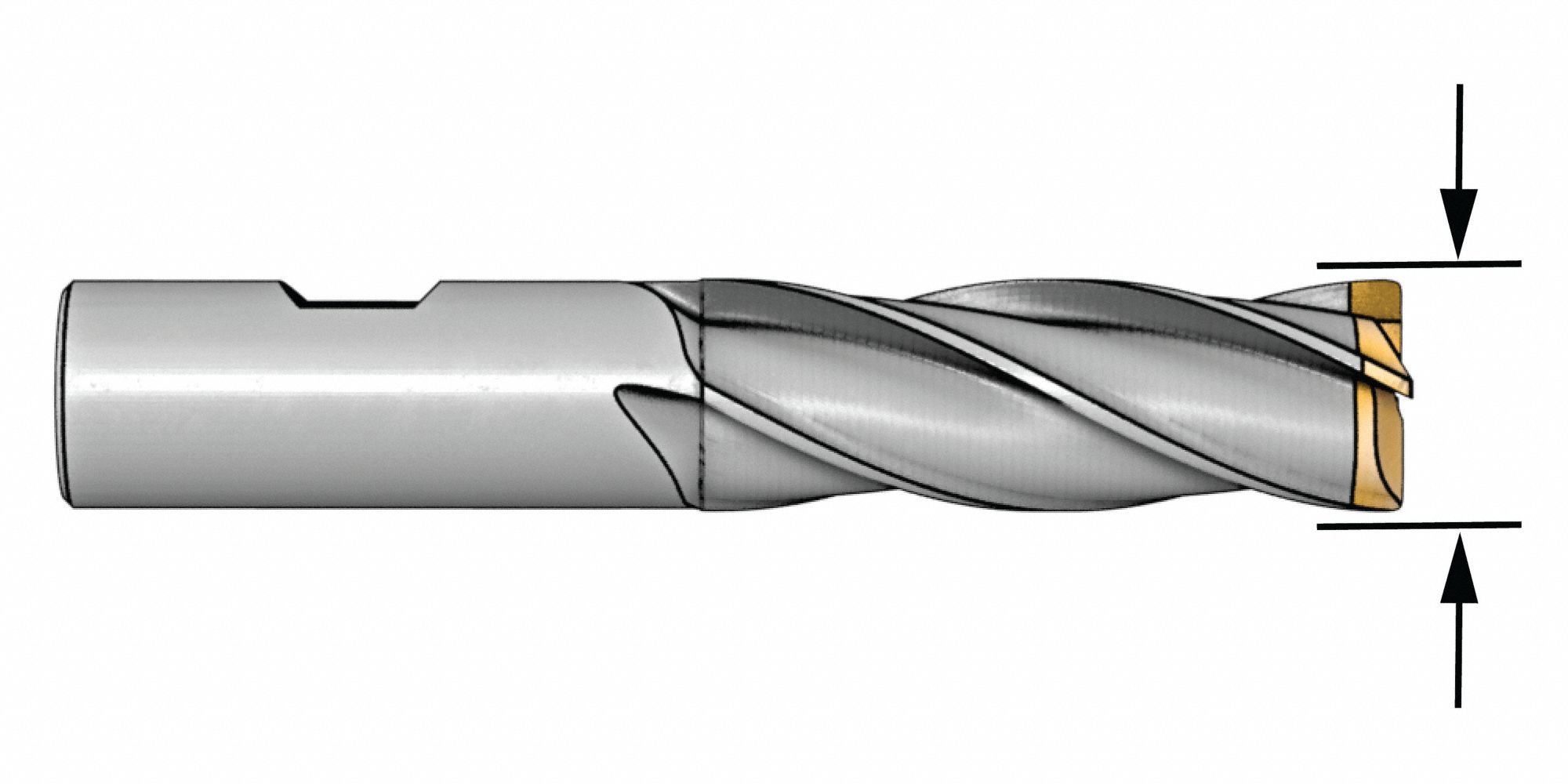 25.00mm Length of Cut Number of Flutes: 4 GELM-040-4 GELM 4.00mm Milling Dia Micro 100 End Mill Uncoated 