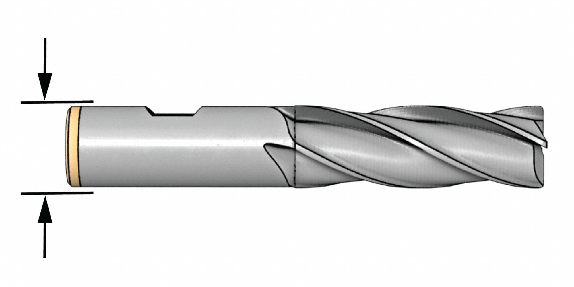 5//64 in.4 Flutes TiCN End Mill