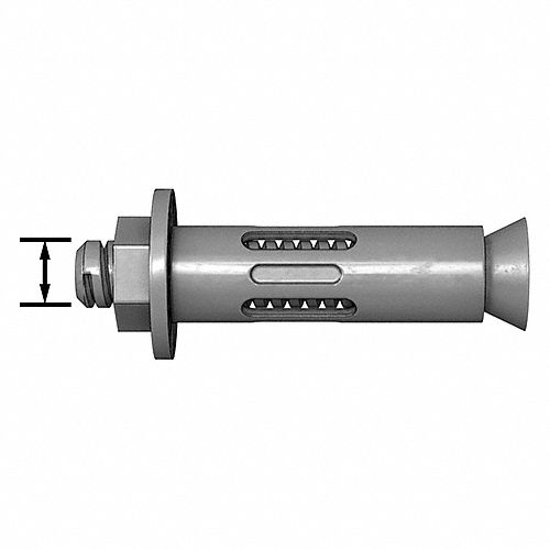 3 4 Diameter X 5 1 2 Length 3 4 Hole Diameter Box Of 20 MKT Zinc Plated 