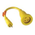 Retractable Cord Reel, 120V AC, Triple Tap Connector, 30 ft, Yellow Reel  Color, 15.0 - Grainger