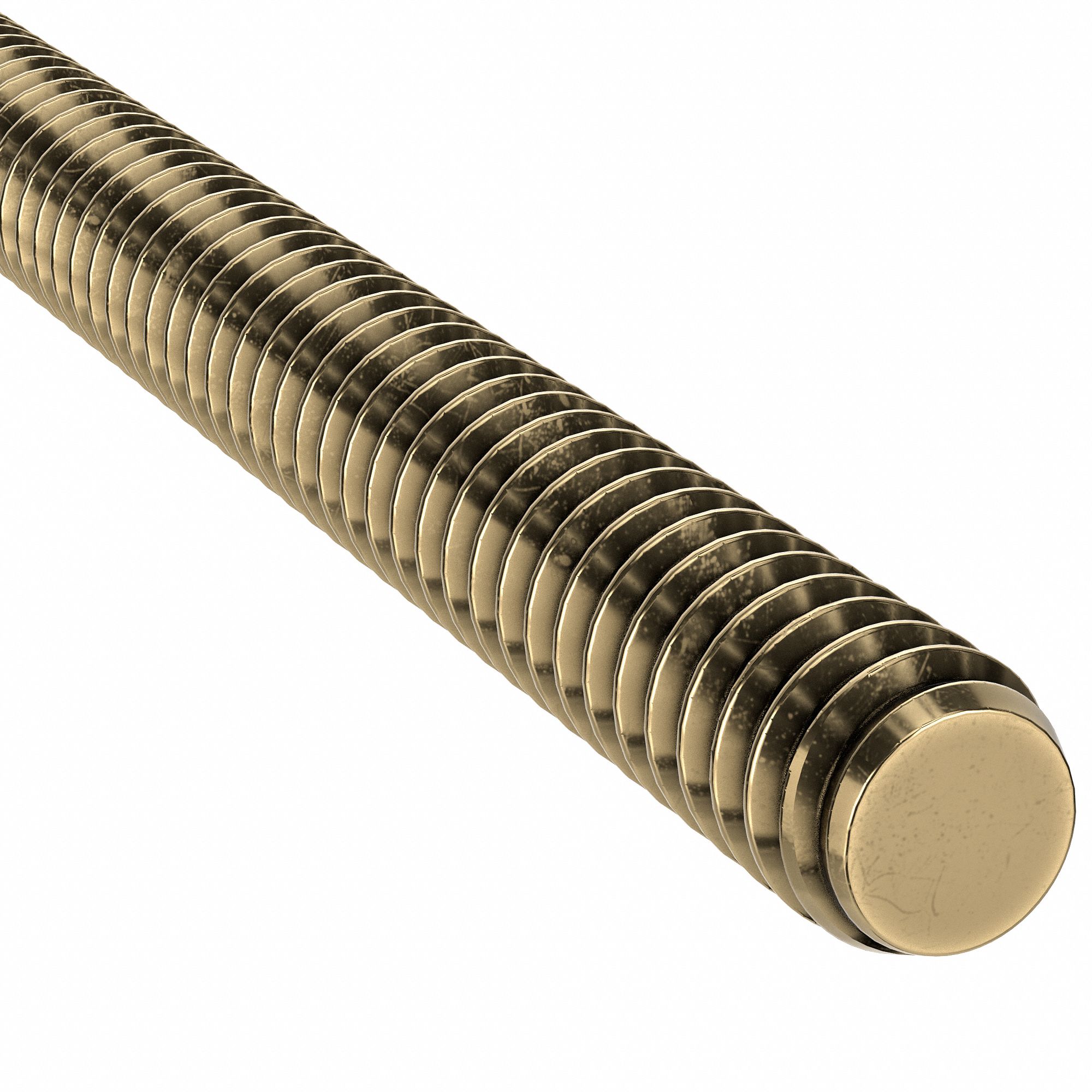 7/8-9 Thread Size Low-Strength Zinc-Plated Steel Threaded Rod 3 Feet Long 