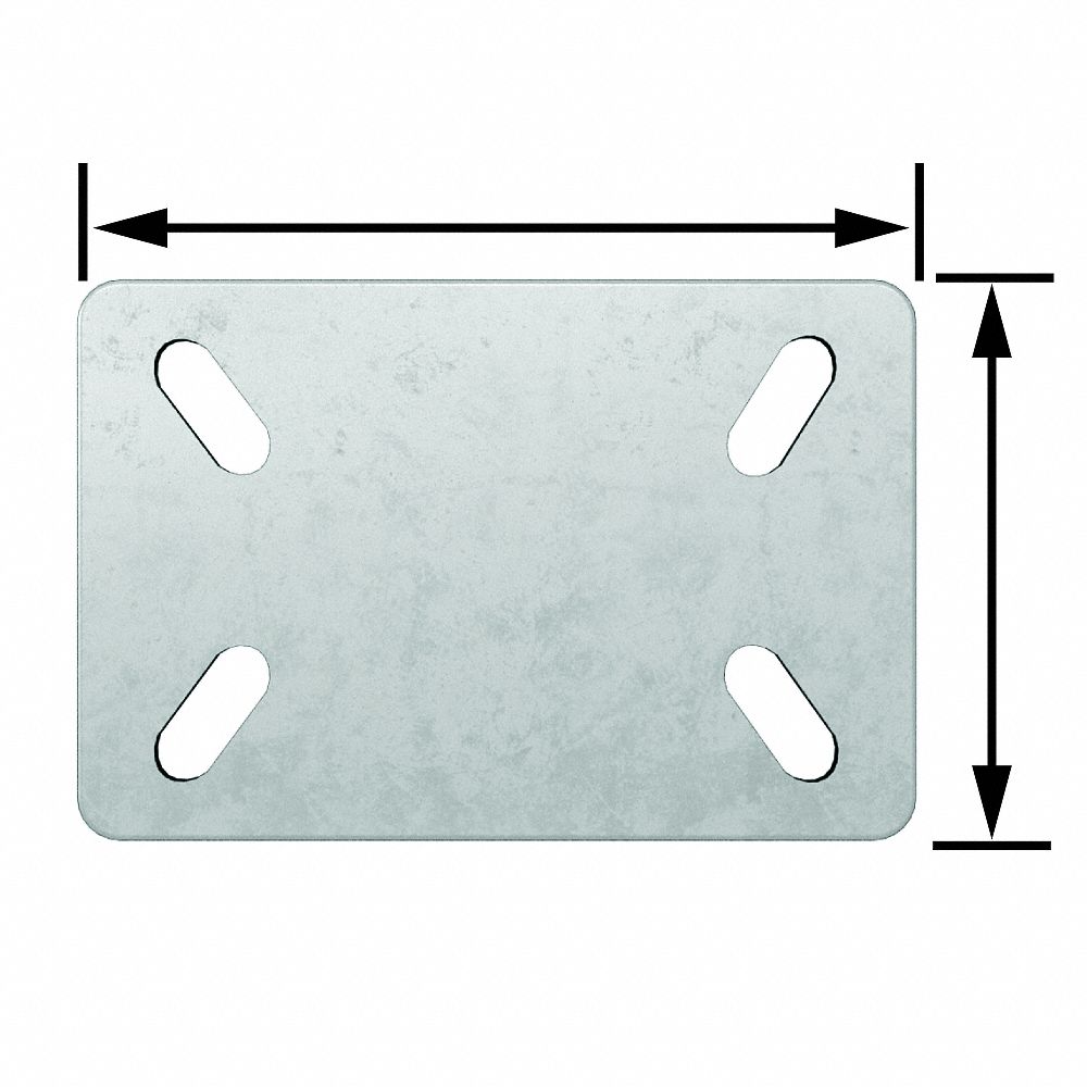 4 Wheel Dia 5-1//16 Mount Height Swivel Delrin Bearing 4-1//8 Plate Length 3-1//8 Plate Width 4 Wheel Dia 1-3//8 Wheel Width 5-1//16 Mount Height 4-1//8 Plate Length Wagner Plate Caster 1-3//8 Wheel Width 200 lbs Capacity Soft Rubber Wheel E.R