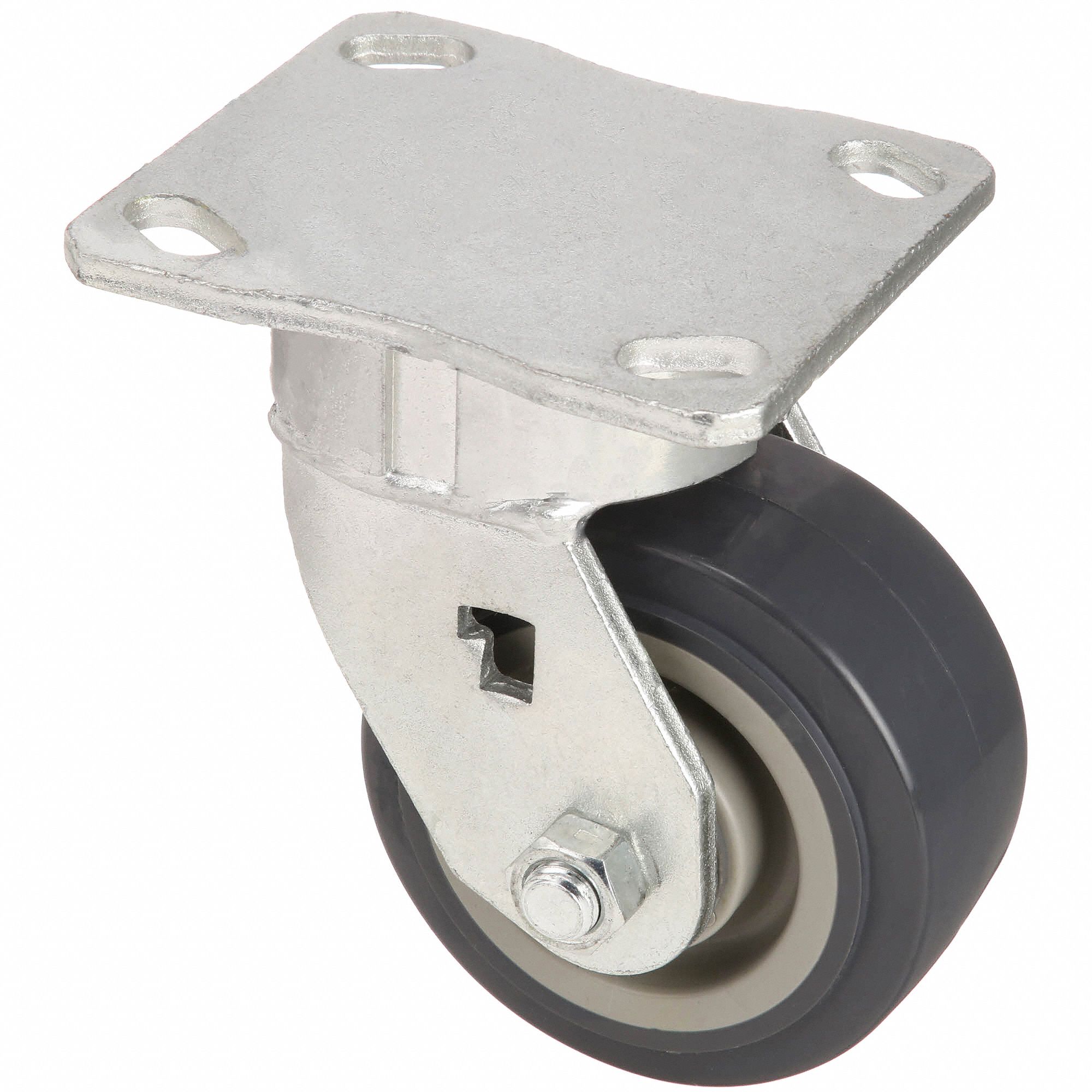 Swivel with Pinch Brake 1-3//4 Wheel Width 3-1//8 Plate Width 3 Wheel Dia 1-3//4 Wheel Width 3-7//8 Mount Height 3-7//8 Mount Height 3 Wheel Dia Wagner Plate Caster 4-1//8 Plate Length 500 lbs Capacity Roller Bearing Phenolic Wheel E.R