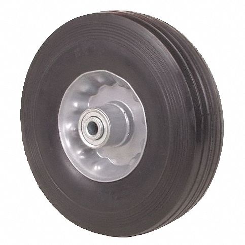 Hard Rubber Wheel with 5/16" ID Plain Bore Bearing 2" Diameter x 7/8" Wide Wheel 