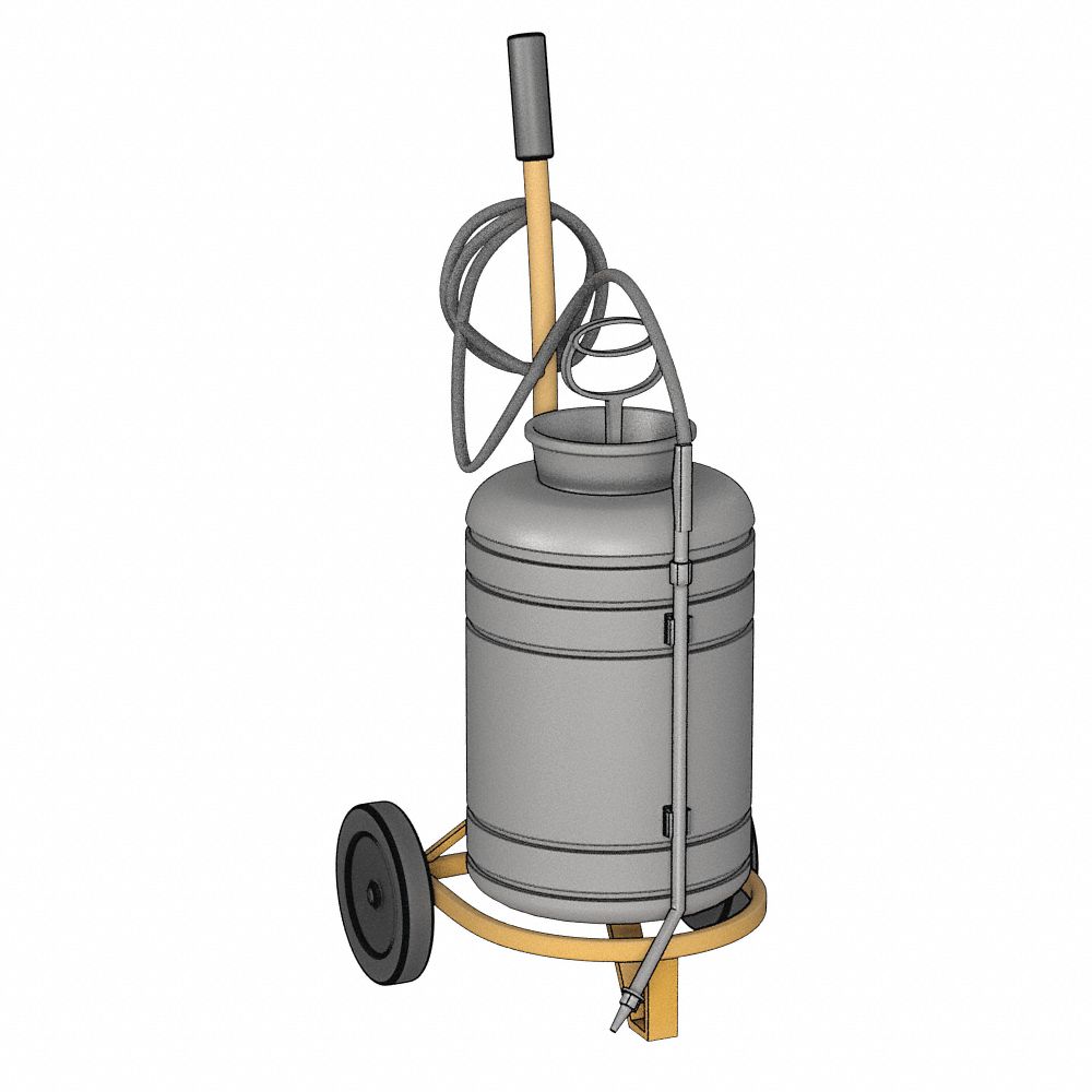 4-1/4 Gallon Stainless Steel Tank Pressure Pump Sprayer Brass Nozzle Spray Wand 