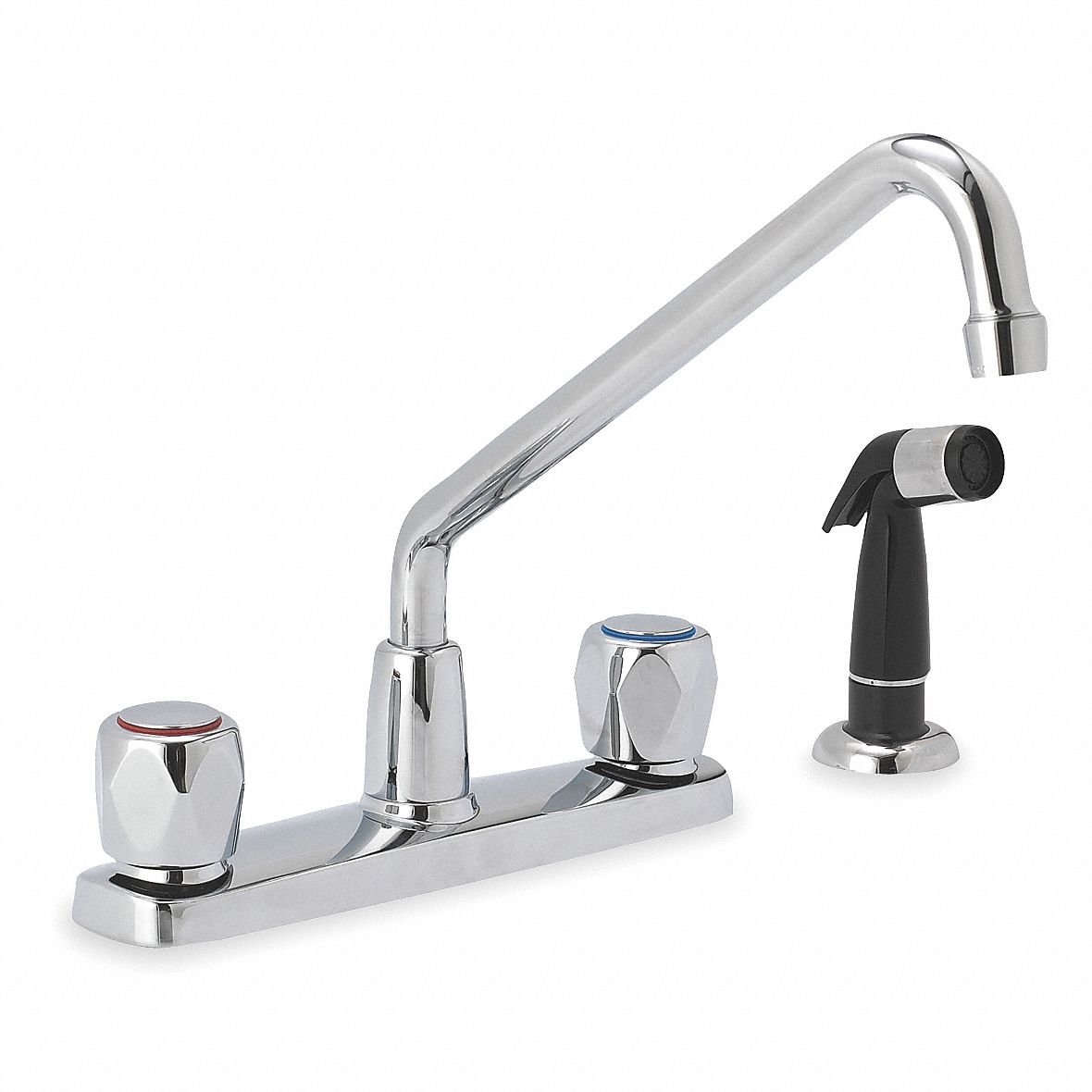 FourHole Widespread with Sprayer DeckMount Kitchen Sink Faucets
