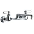 Dual-Lever-Handle Two-Hole Widespread Wall-Mount Multipurpose Faucets